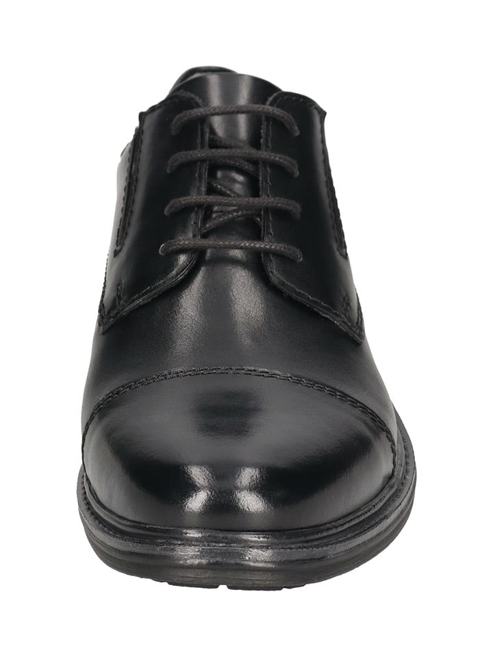 Bugatti Leder-Schnürschuhe in Schwarz günstig kaufen