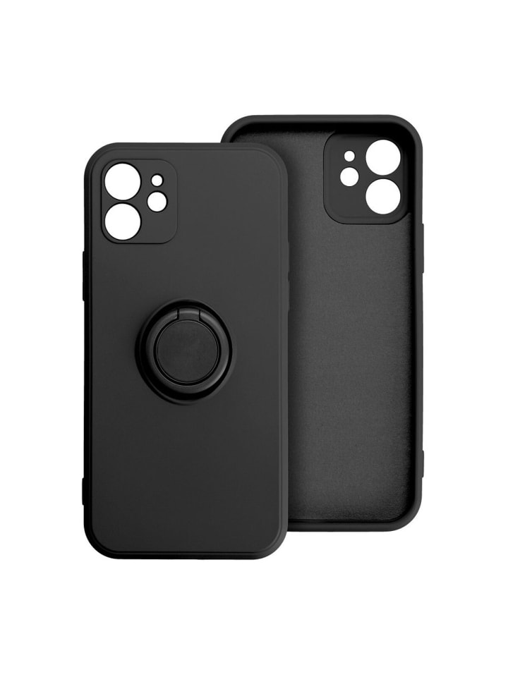 COFI 1453 Silikon Ring Handyhülle Schutzhülle für Smartphone Bumper in Schwarz günstig kaufen S