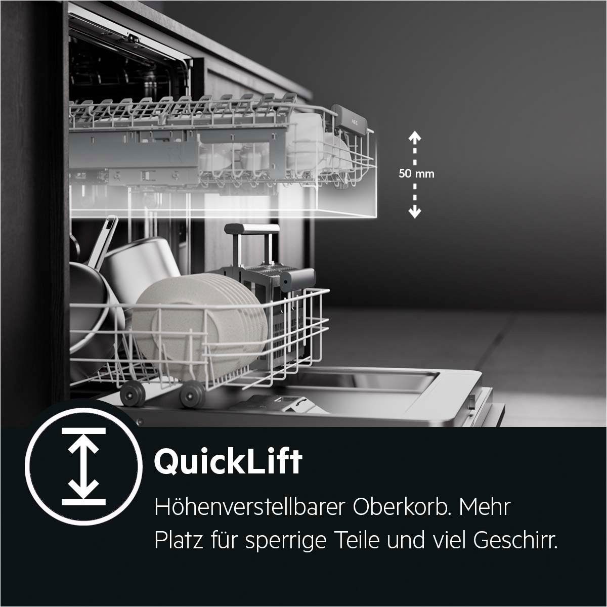 AEG vollintegrierbarer Geschirrspüler Serie 6000, FSB53627P 911436428, 13 Maßgedecke