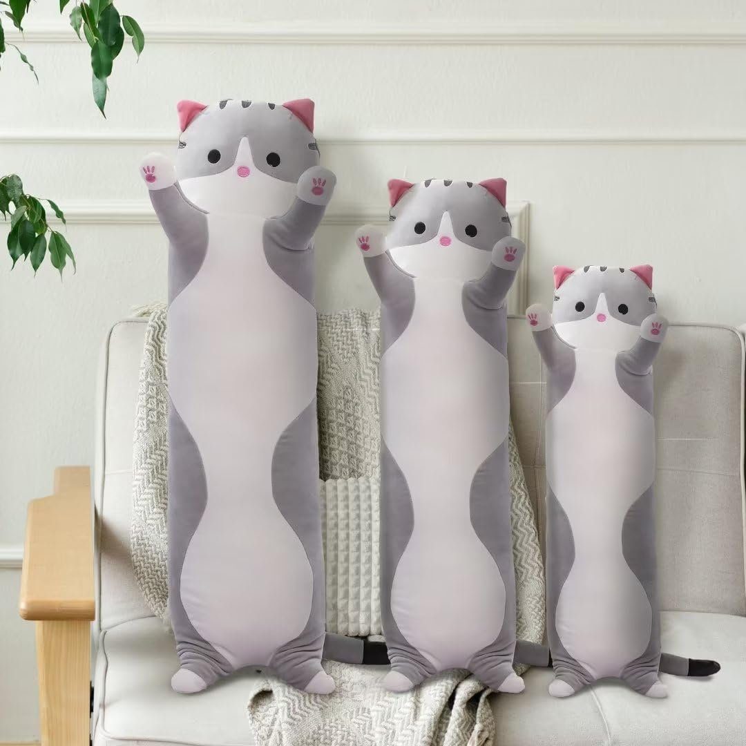 vokarala Seitenschläferkissen Plüsch Kissen Plüschtier Schlafkissen Weiche Lange Kuschelkissen 90cm, Seitenschläfer Rückenschläfer kissen Geschenk für Kinder Freundin