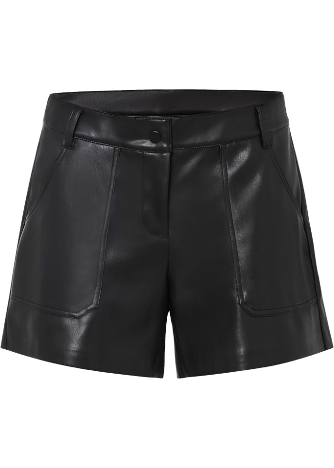 Lederimitat-Shorts
