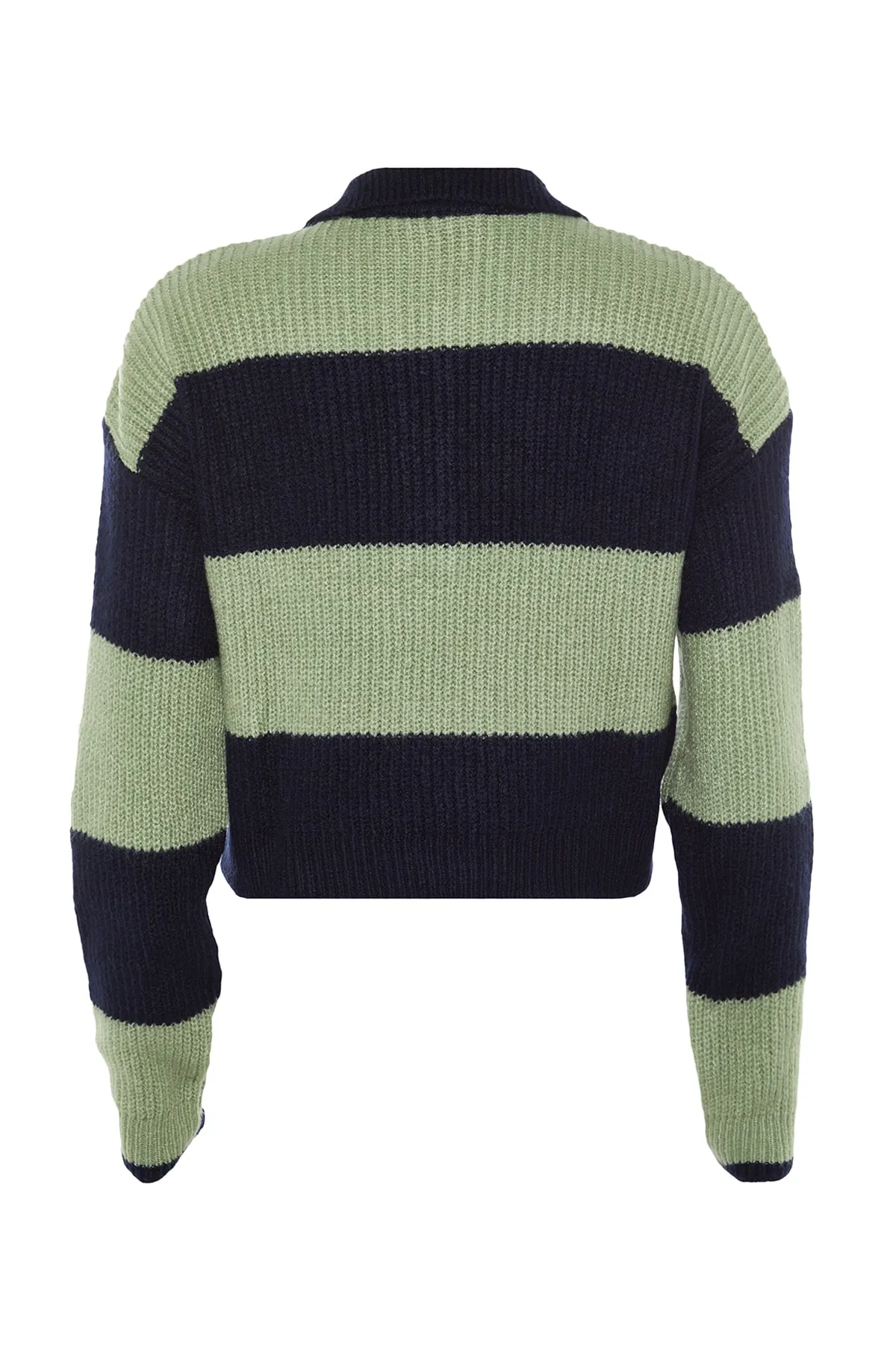 Trendyol Collection  Marineblauer Strickpullover mit weicher Struktur und Farbblockdesign TWOAW22KZ0226