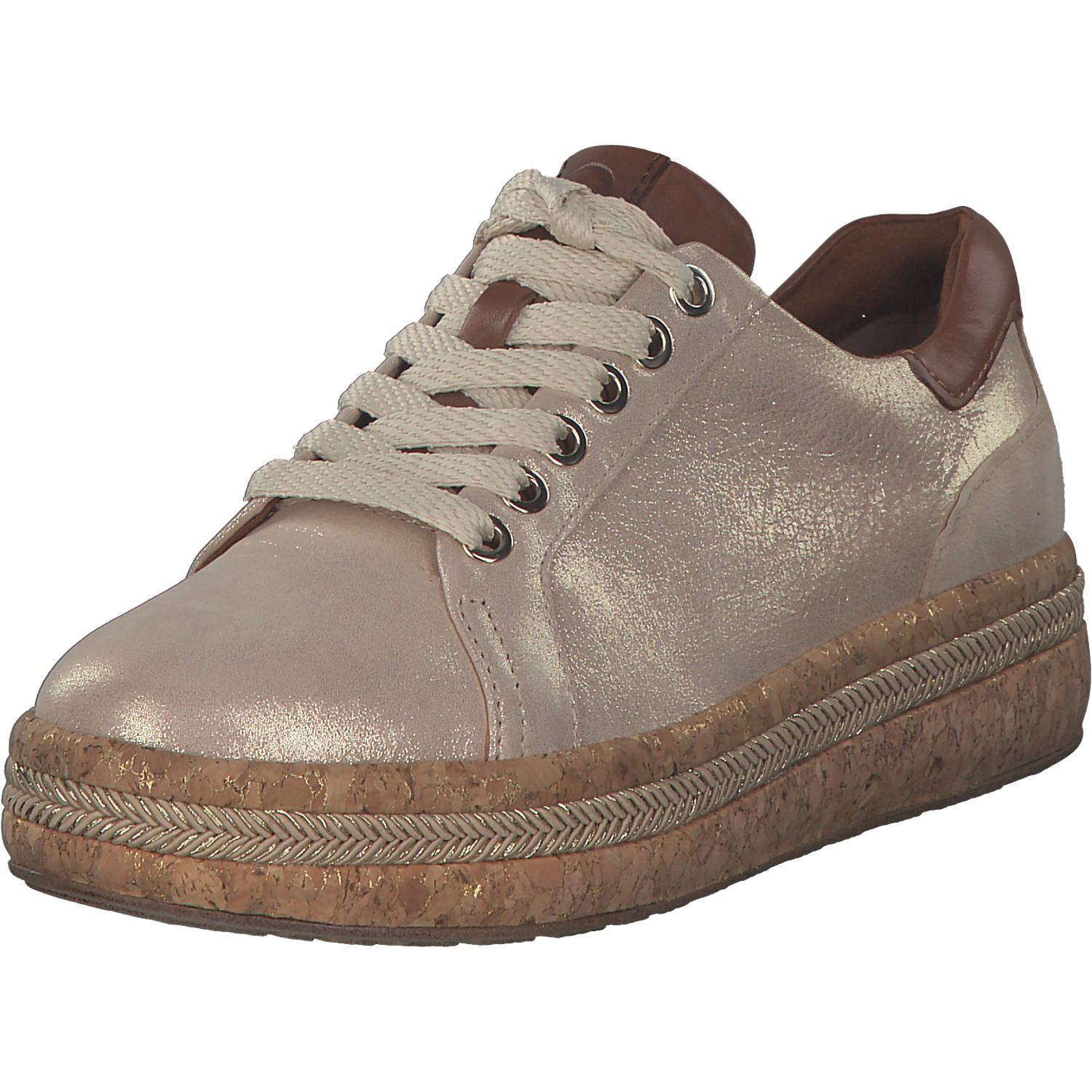 Tamaris 23600, Sneakers Low, Damen, Champagne met