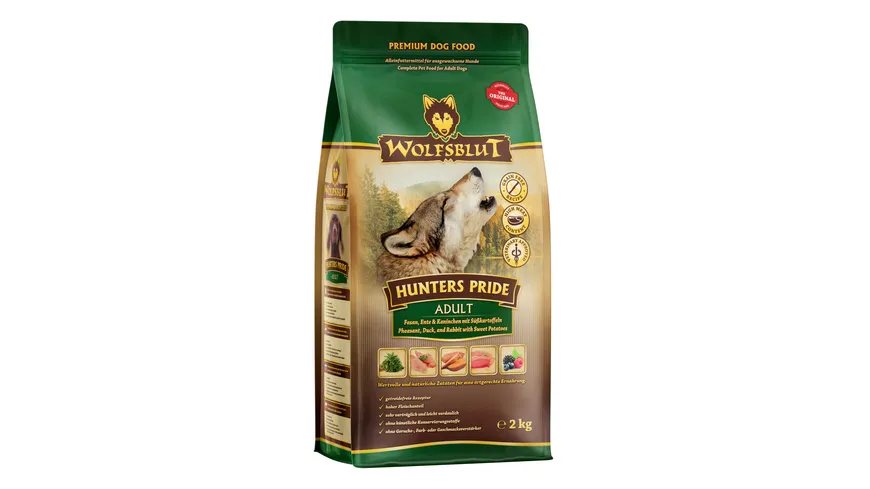 Wolfsblut Hundetrockenfutter Hunters Pride Fasan & Ente 2 kg