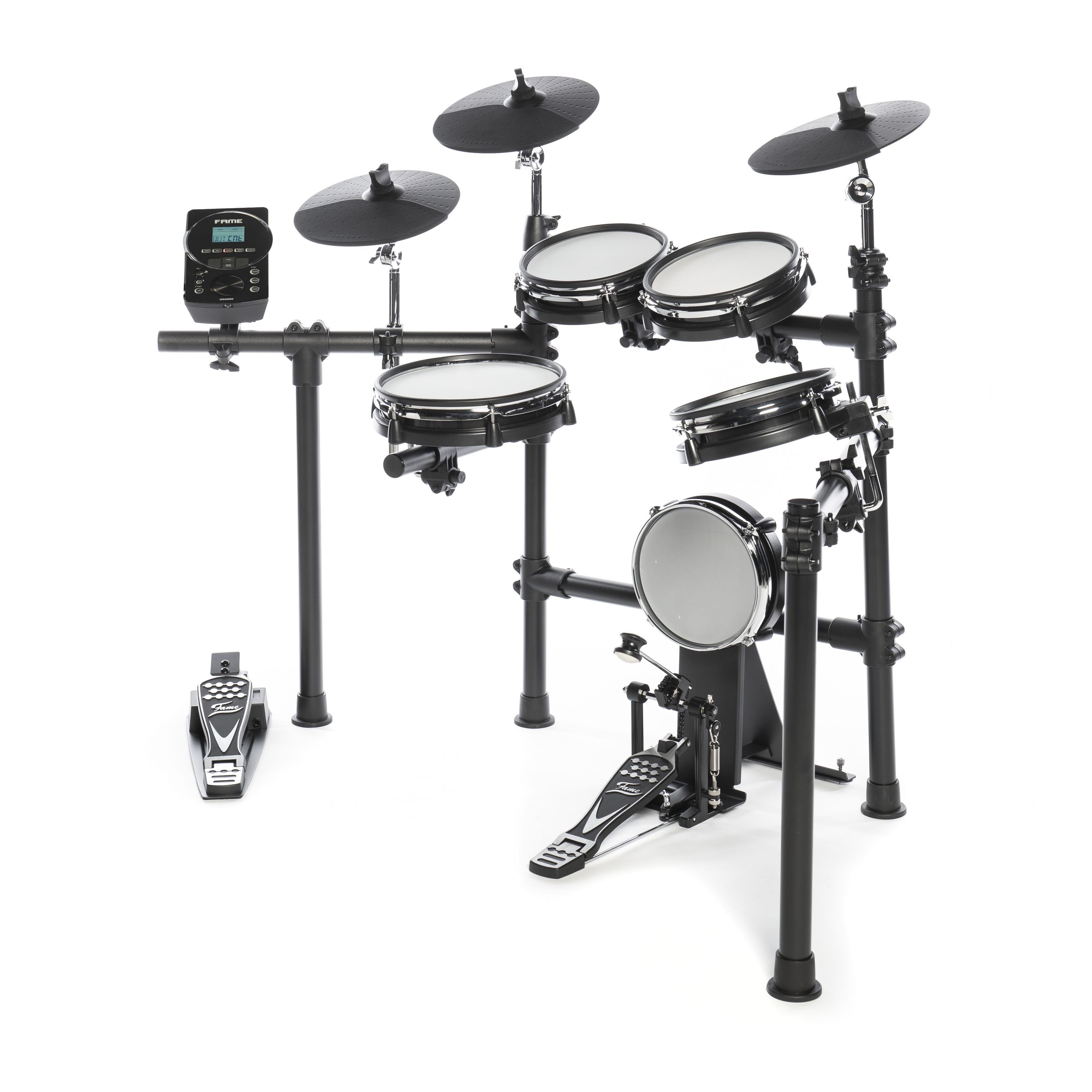 FAME E-Drum, DD-6600 E-Drum Set, Elektronisches Schlagzeug-Set mit 408 Sounds, Dua