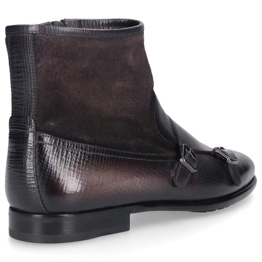 Santoni - Stiefeletten 18653 Kalbsleder - grau