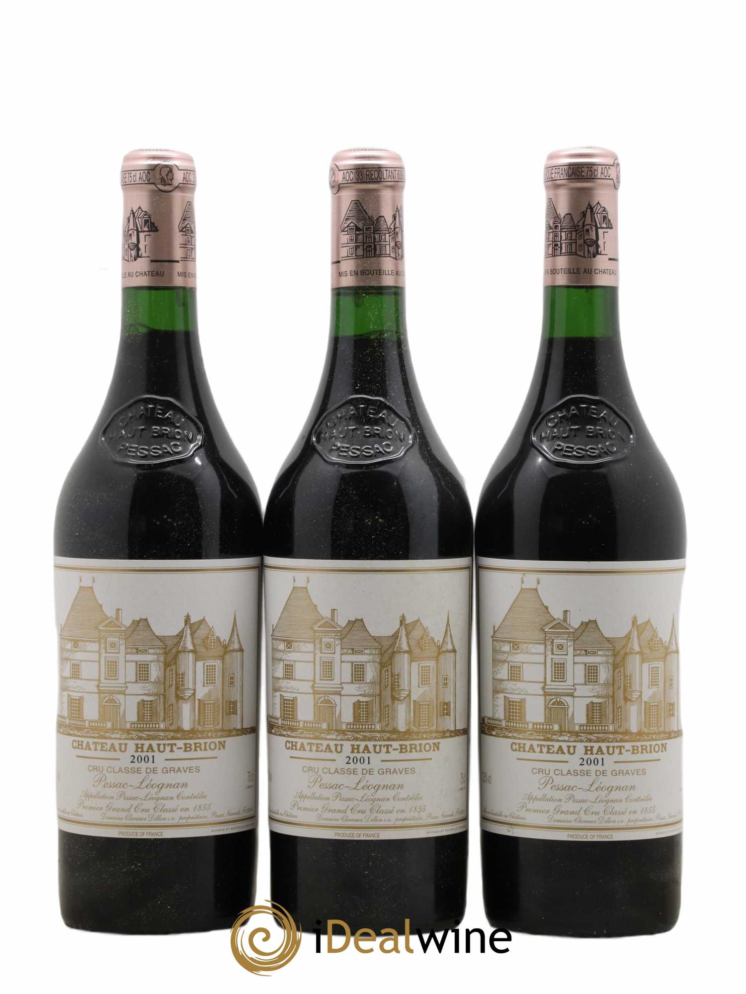 Château Haut Brion 1er Grand Cru Classé  2001 - Lot de 12 Bouteilles