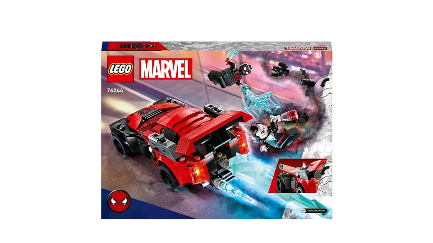 LEGO Marvel 76244 Miles Morales vs. Morbius, Spider-Man Spielzeugauto