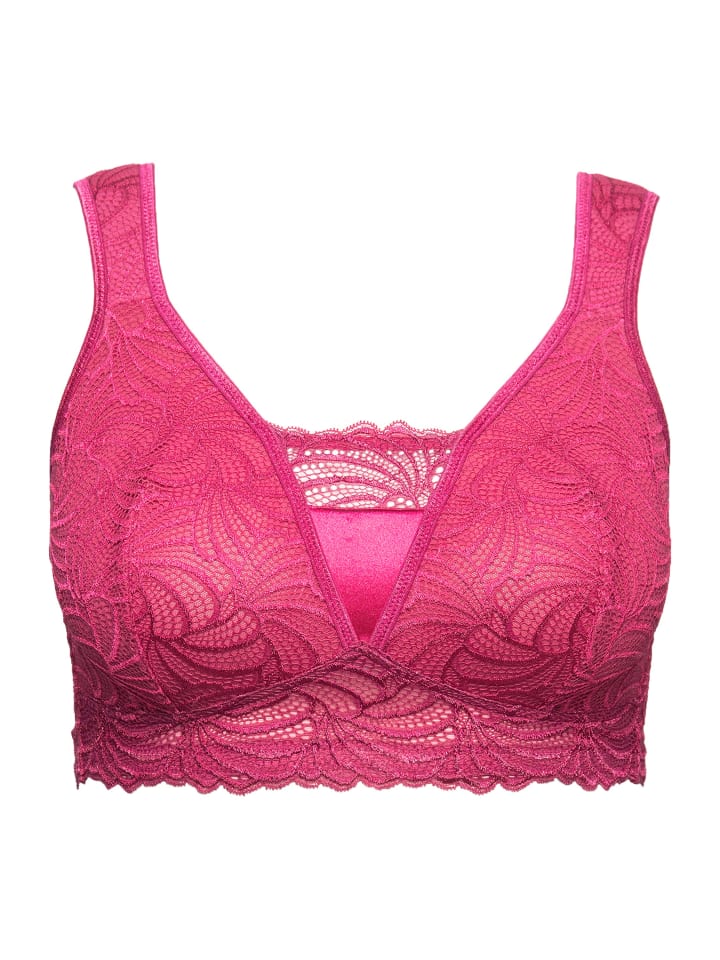 Ulla Popken BH ohne Bügel in fuchsia günstig kaufen