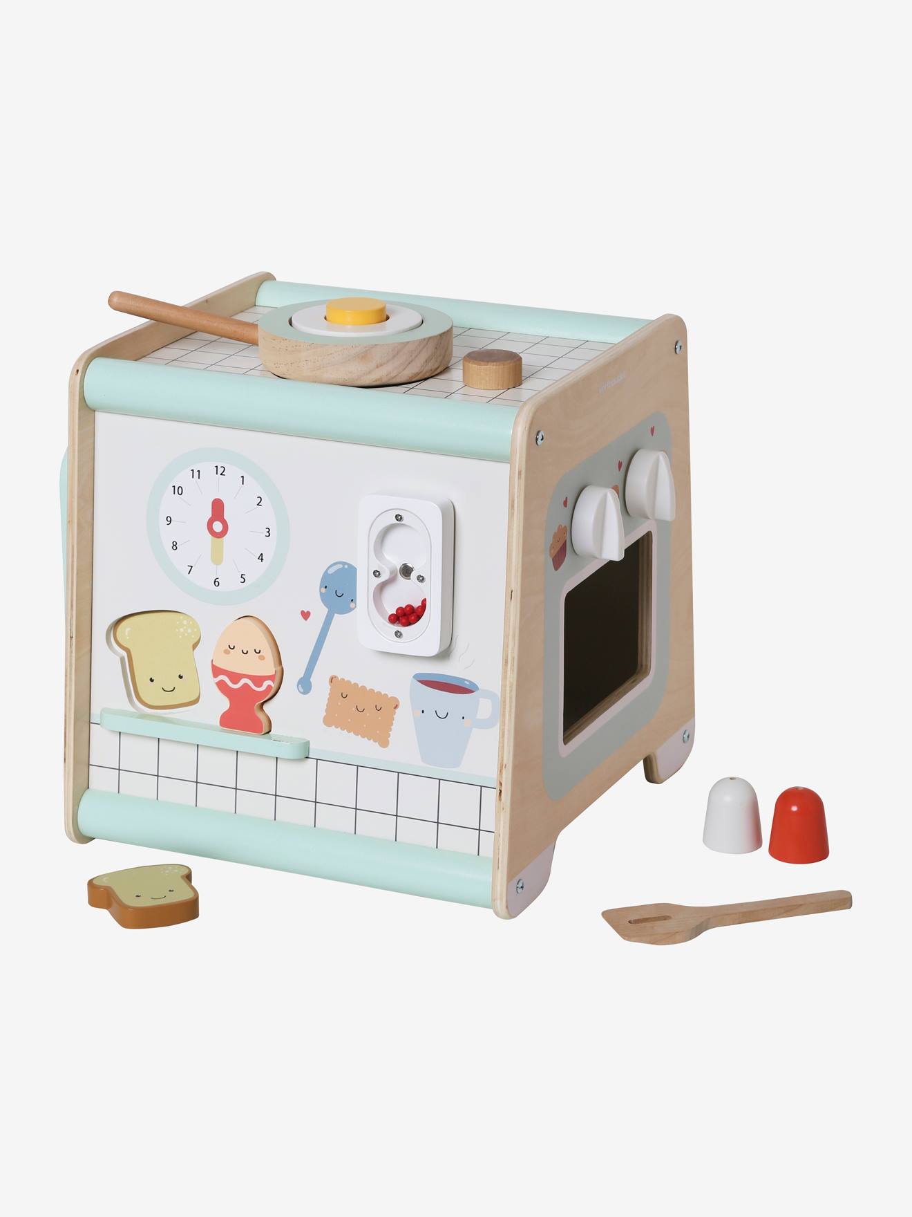 Cube d'activités Cuisinette en bois FSC® beige