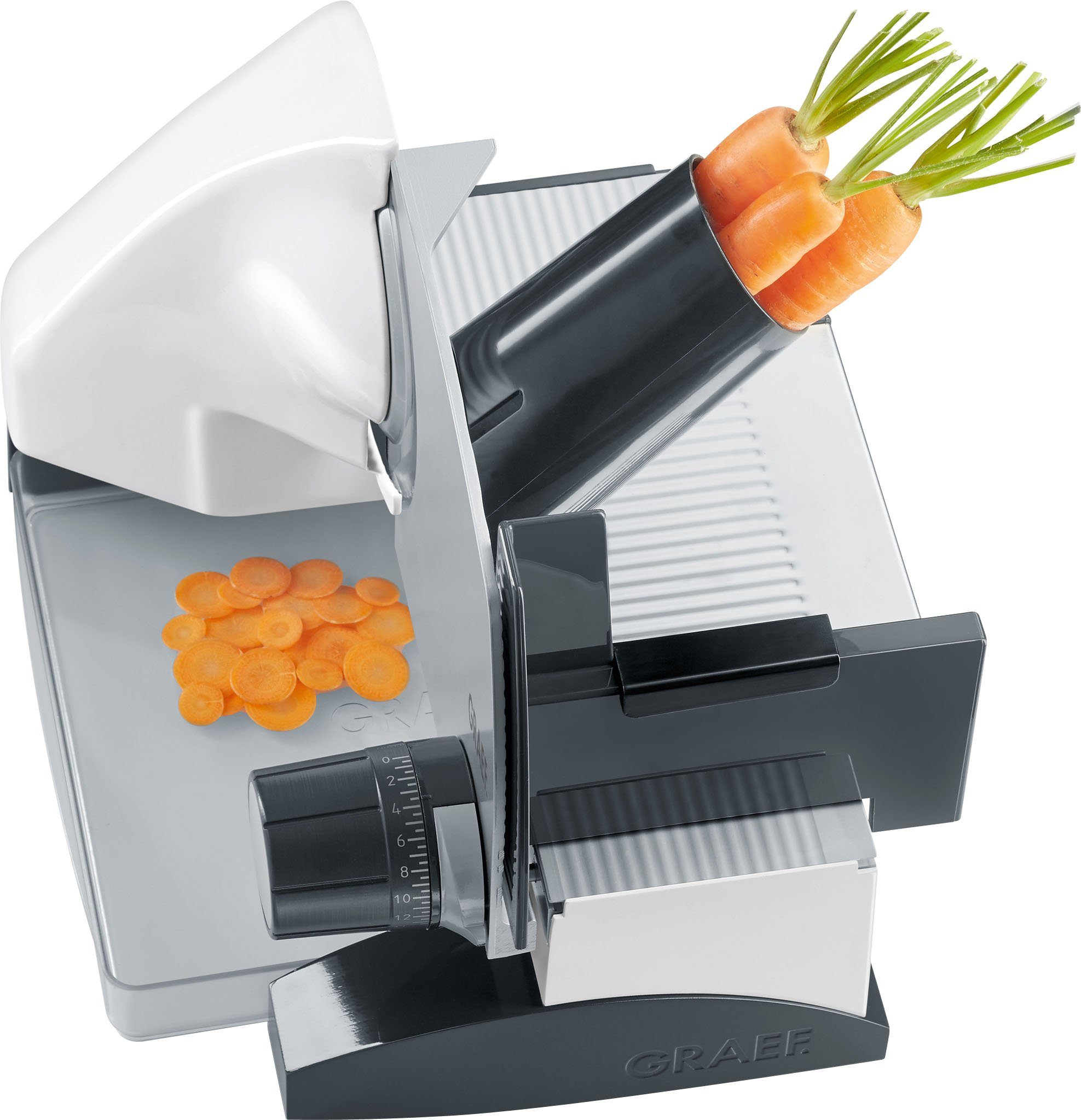 Graef Allesschneider SlicedKitchen SKS 50001, 170 W, inkl. Aufbewahrungsbox & MiniSlice-Aufsatz, weiß