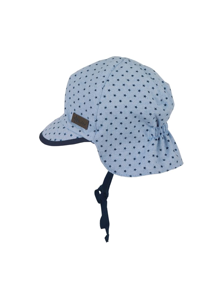 Sterntaler Schirmmütze mit Nackenschutz in himmelblau günstig kaufen