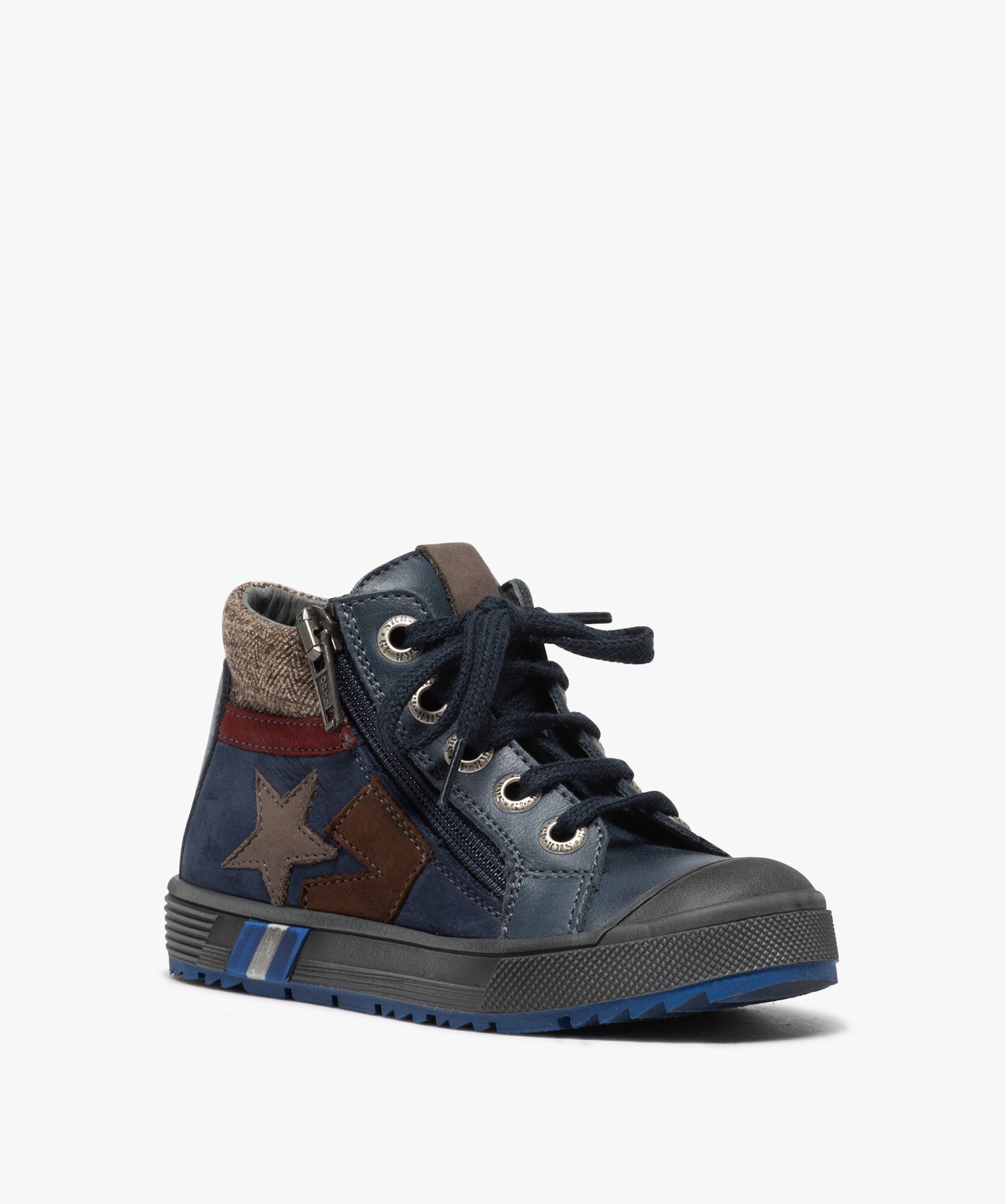 Boots Garçon en cuir fermeture lacets et zip - Bopy | GEMO