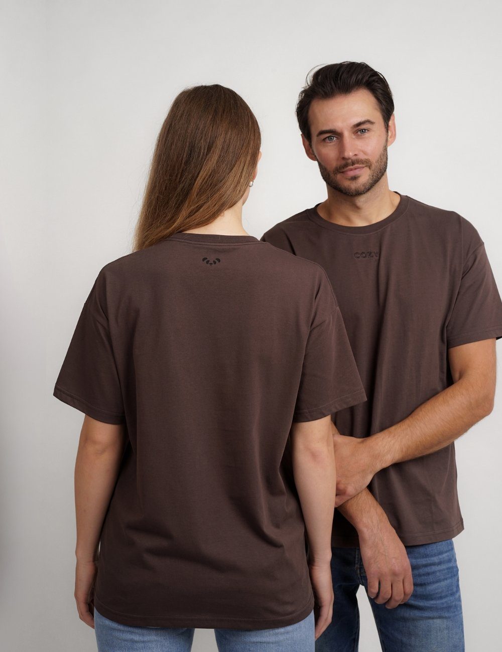 Cozy Panda T-Shirt Oversized Boxy-Fit aus 100% Baumwolle Made in Portugal