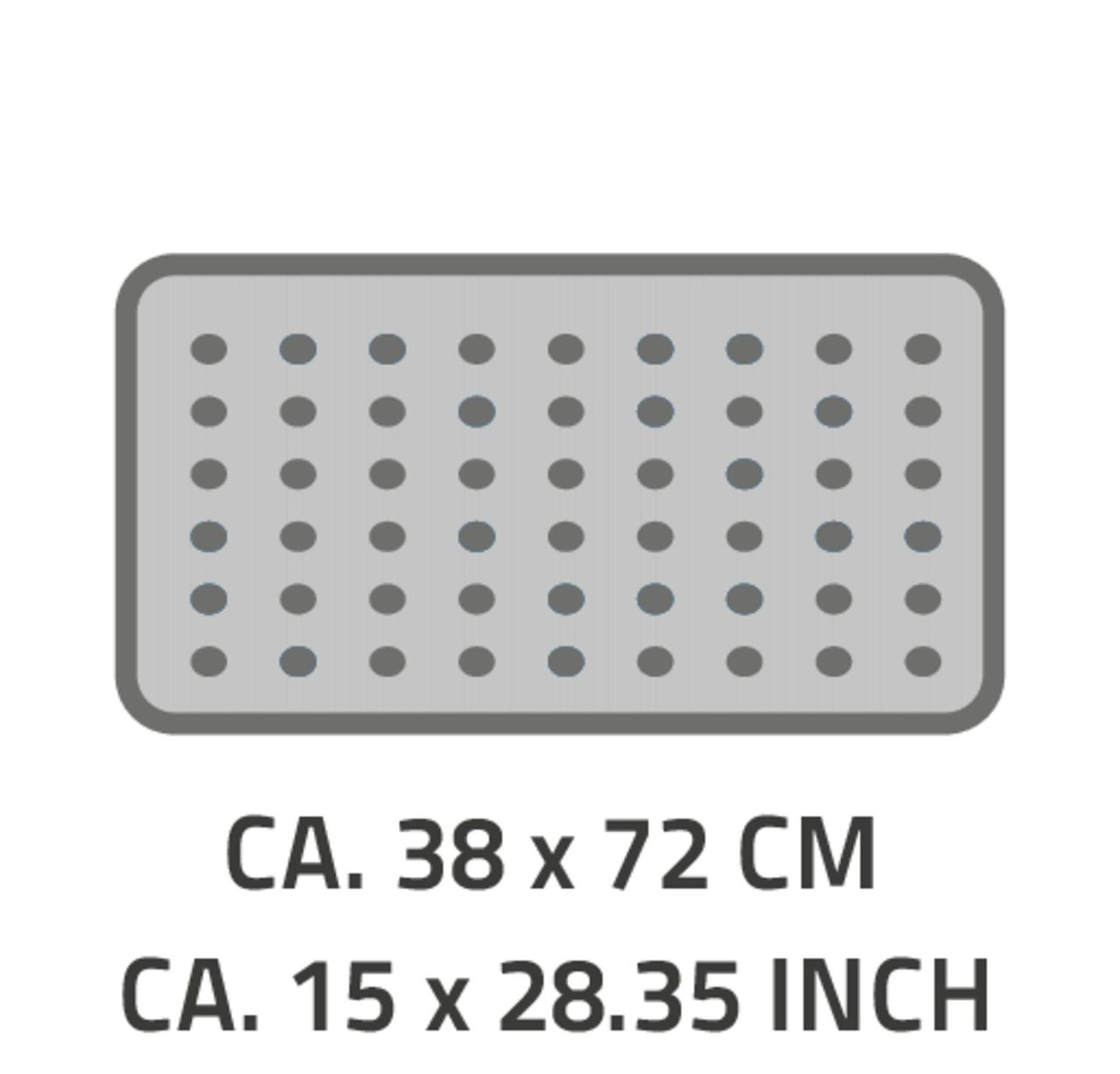 Ridder Badewanneneinlage Neptun ca. 38x72 cm, blau, 100% TPE