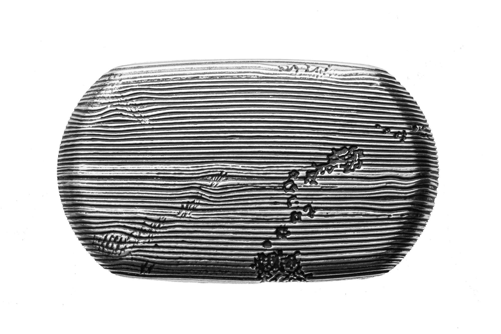FREDERIC HERMANO Gürtelschnalle 40mm Zink Silber - Buckle Stroke - 328107520020
