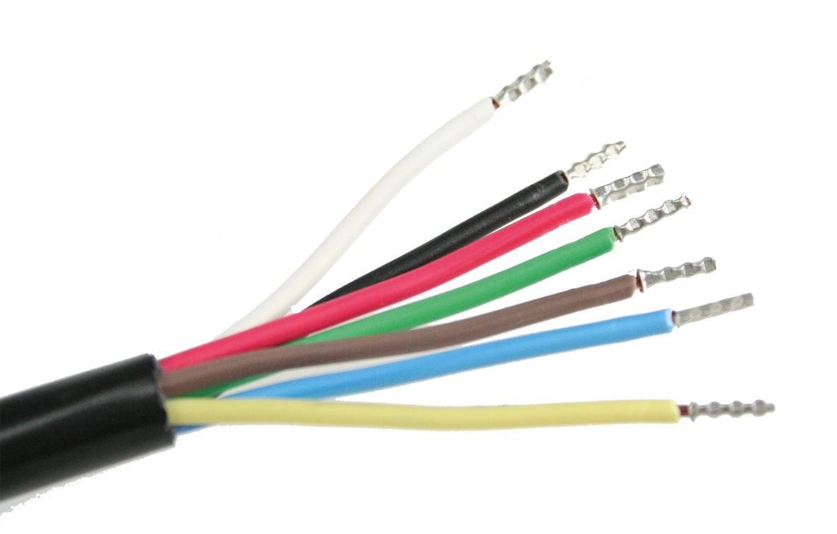Cable de conexión para camping Schwabe 70899 H05VV-F 7x1,0 mm² Negro 1 m
