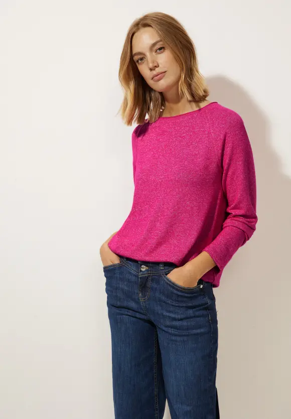 Street One Softes Melange Langarmshirt