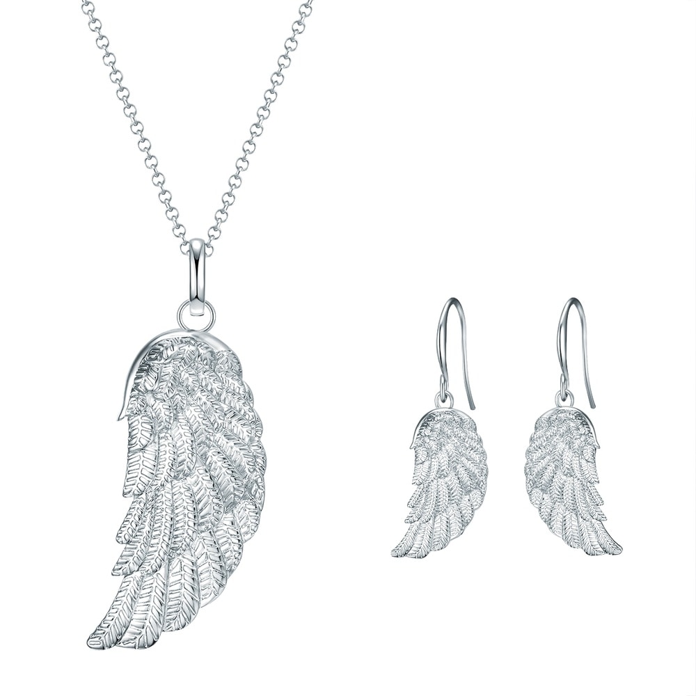 Rafaela Donata Ensemble bijoux fantaisie Aile d'ange Laiton en Argent Bijoux
