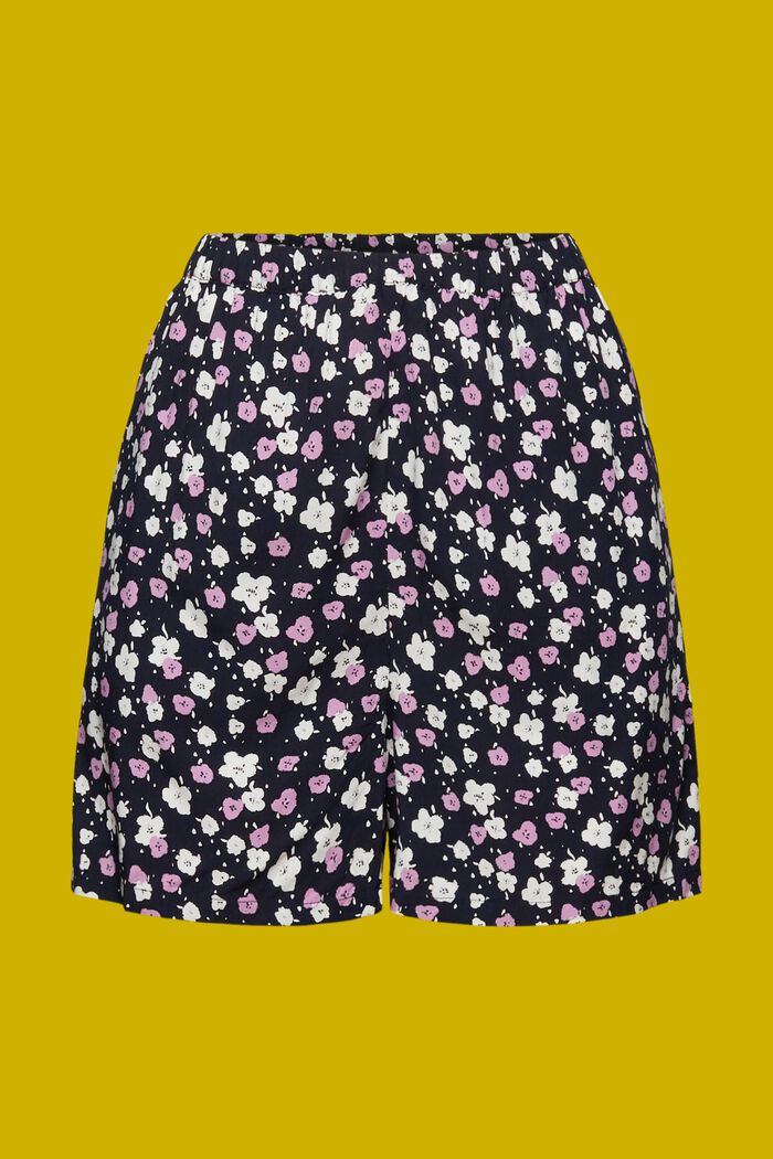 Gemusterte Pull-on-Shorts, LENZING™ ECOVERO™