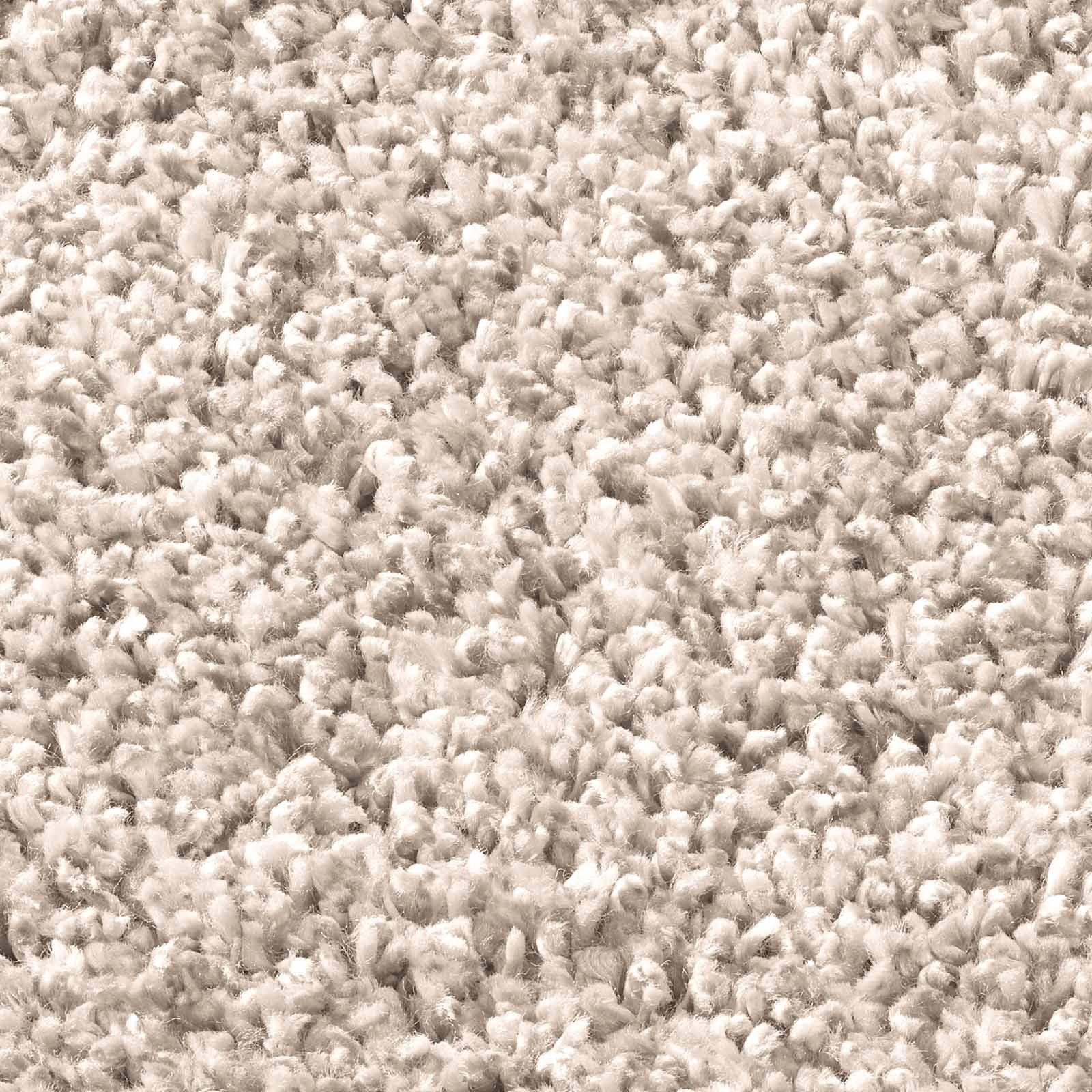 Langflor-Teppich Venezia Shaggy, TaraCarpet, rechteckig, Höhe: 35 mm, Hochflor Shaggy Uni Creme Wohnzimmer Schlafzimmer 060x090 cm