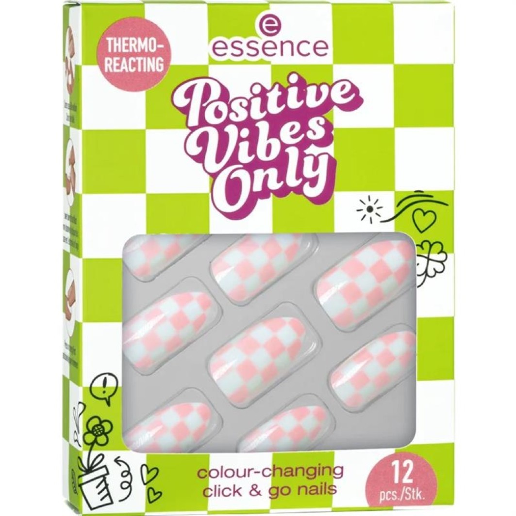 Positive Vibes Only unghie finte click & go colour-changing