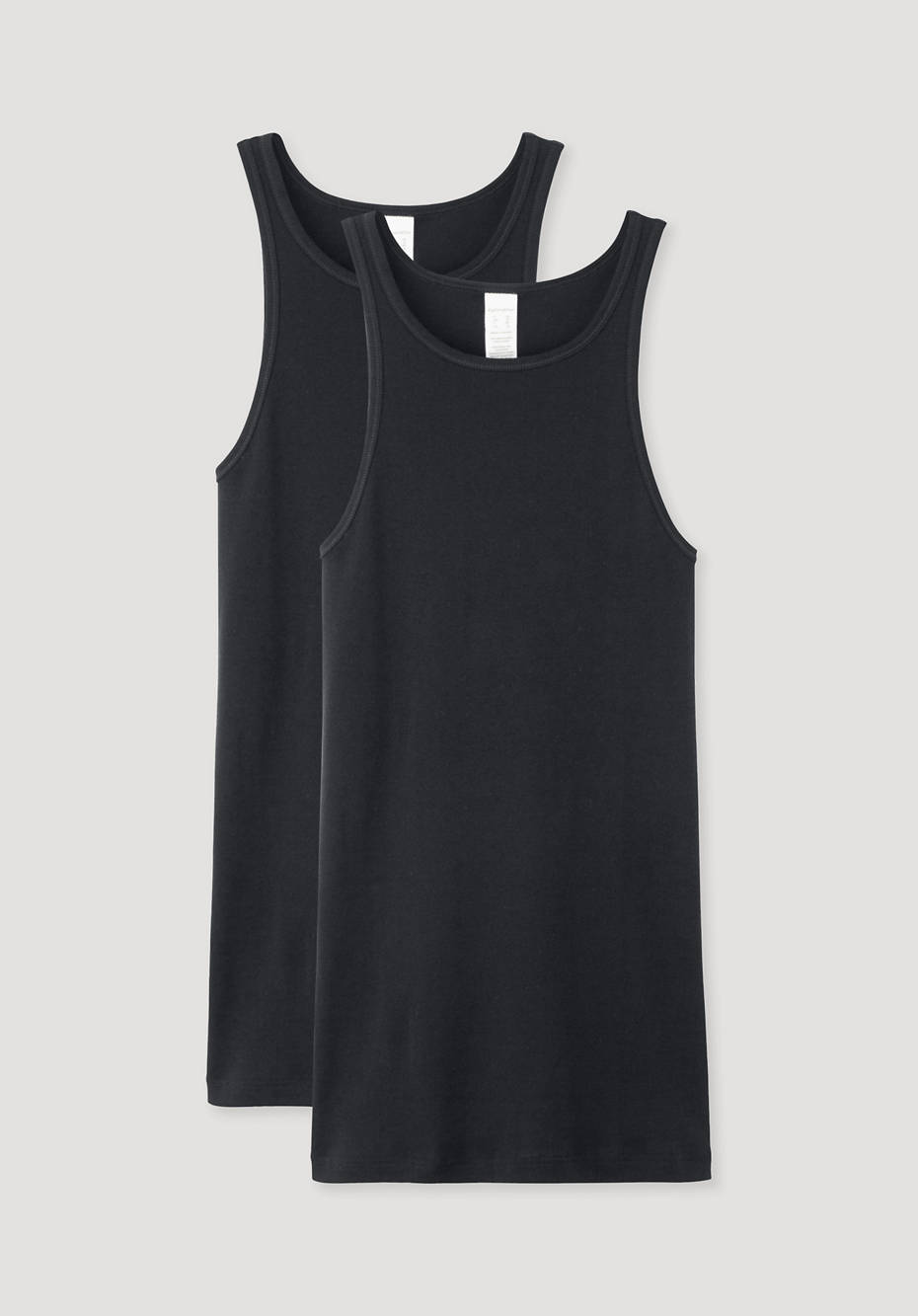 Tanktop high neck im 2-er Pack aus reiner Bio-Baumwolle