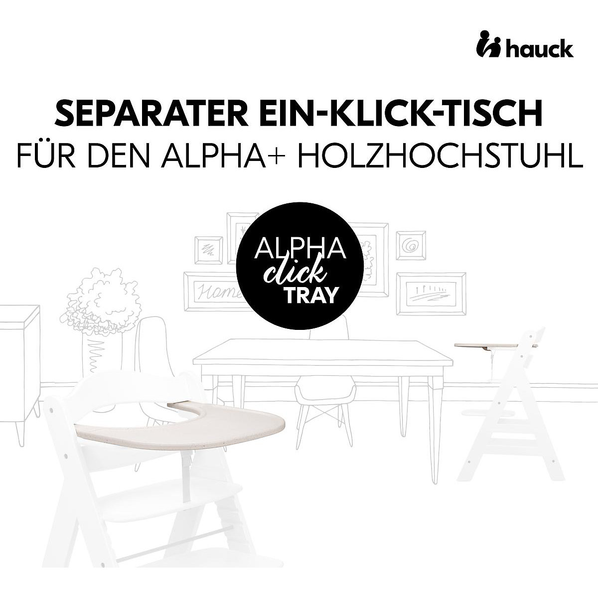 Essbrett Alpha Click Tray, Speckle Beige