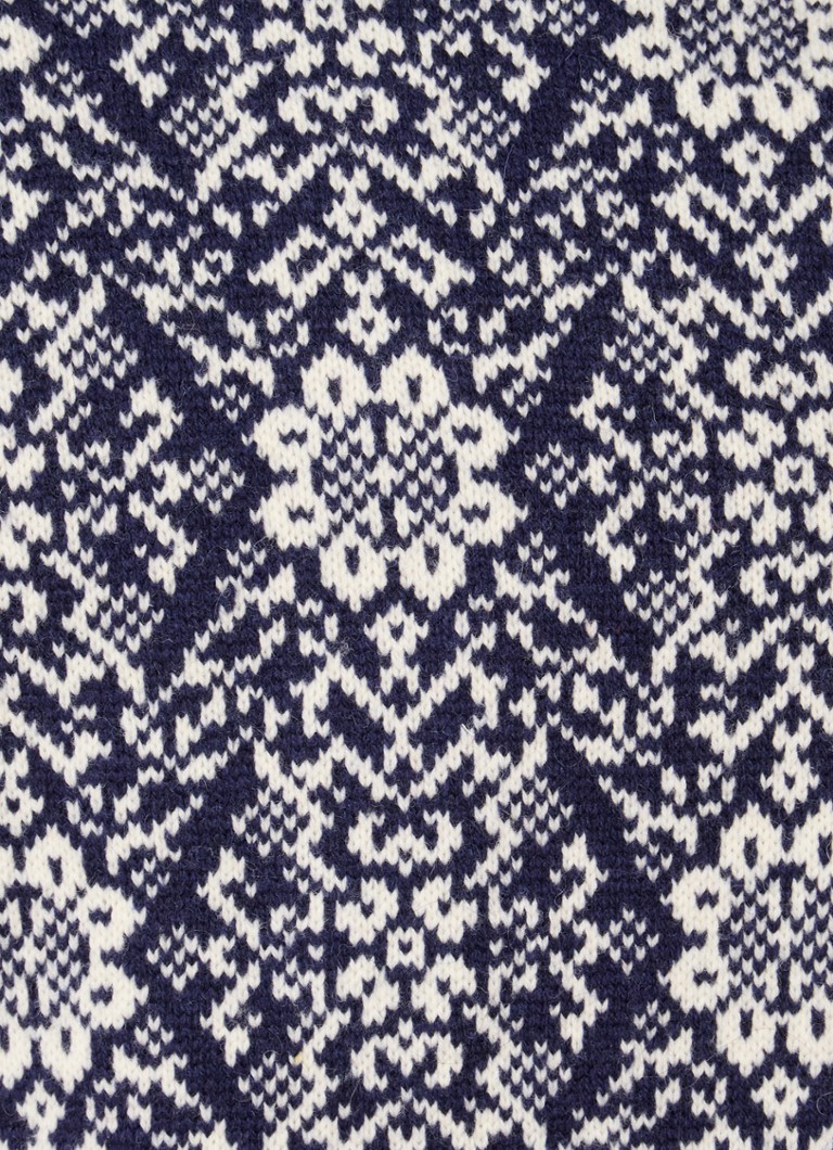 Claudie Pierlot  Mathias kabelgebreid vest van wol met ingebreid patroon
