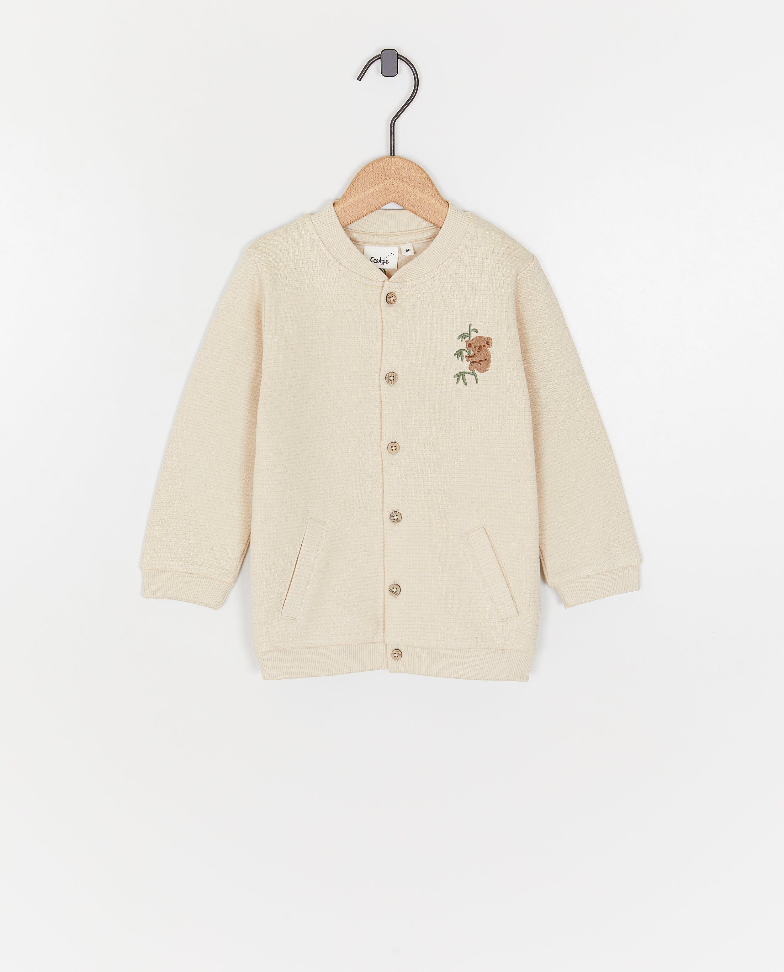 Cardigan Fairy cu koala brodat bej deschis
