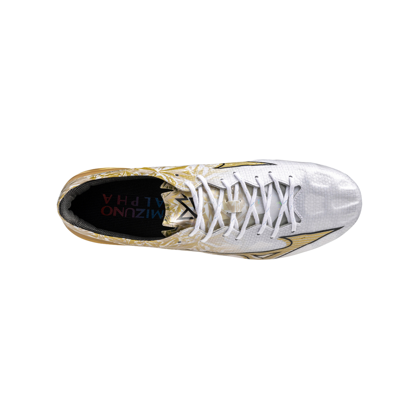 Mizuno Alpha Elite FG Prism Gold Weiss Gold Schwarz F50