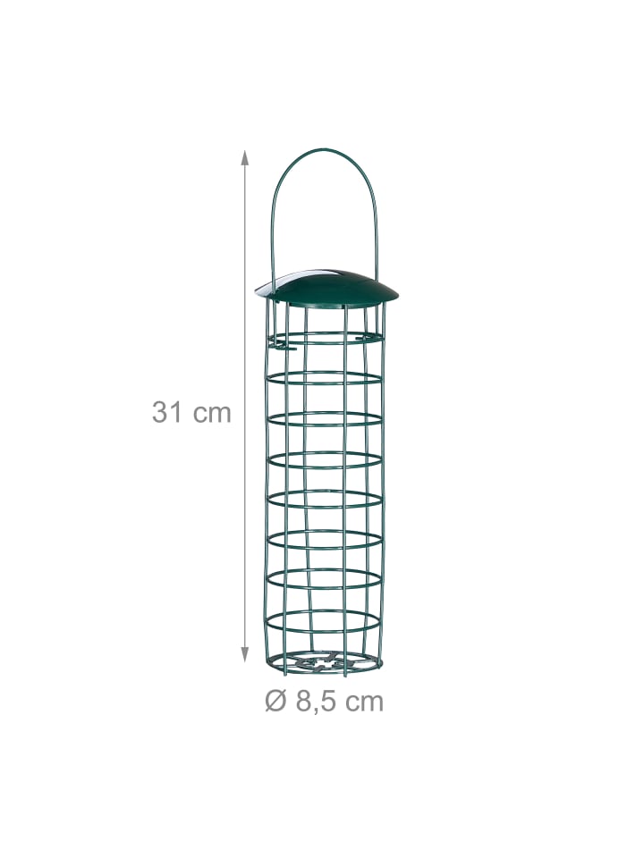relaxdays 3 x Meisenknödelhalter in Grün - (H)31 x Ø 8,5 cm günstig kaufen onesize