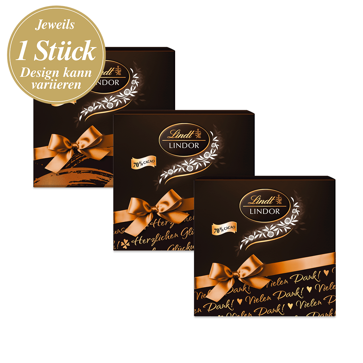 LINDOR Präsent Box Extra Dark 70%, 186g