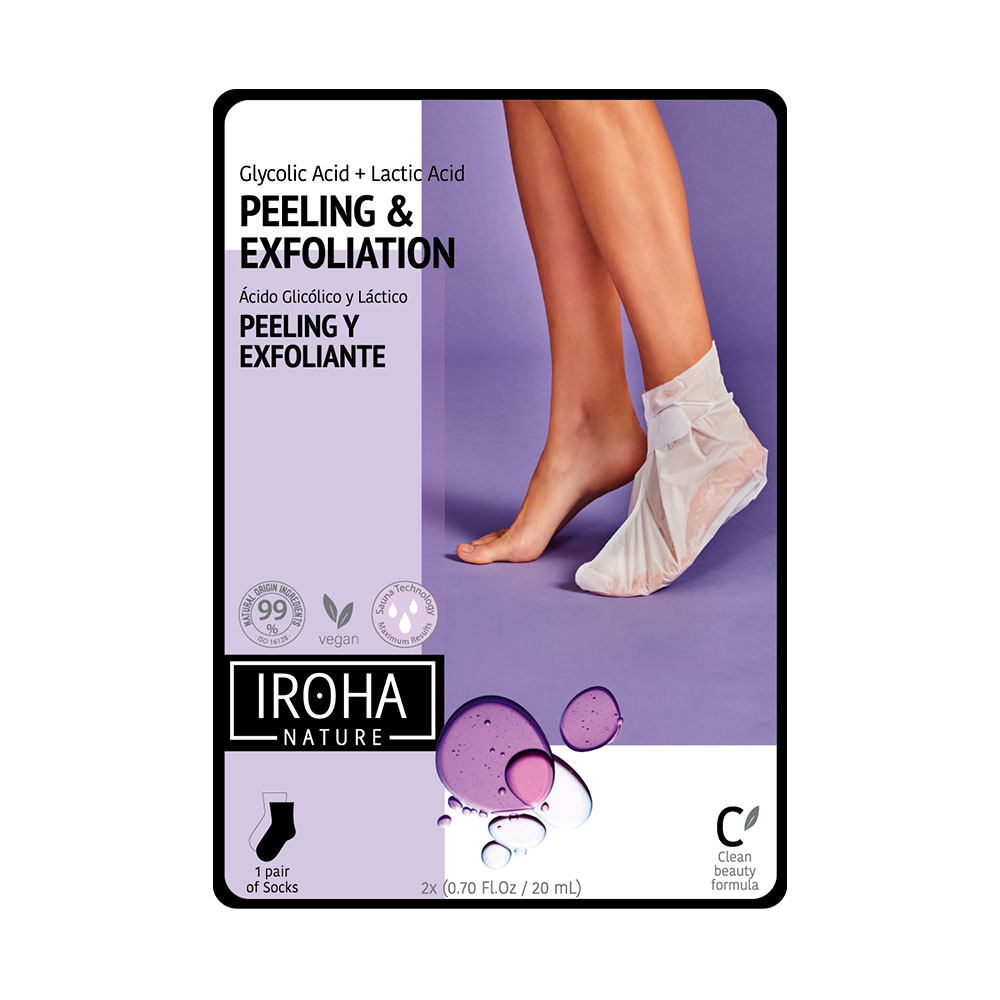 iroha Traitement des pieds - PEELING ET EXFOLIATION Acide glycolique et lactique Chaussettes
