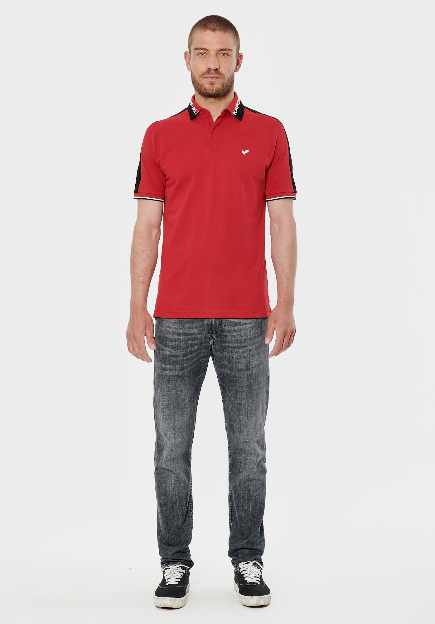 RIO    Polo rouge homme