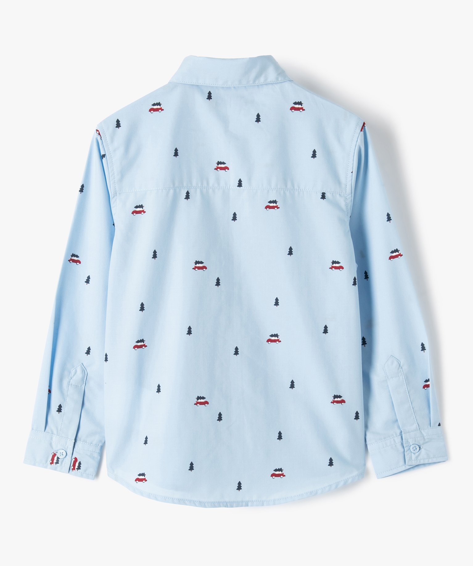 Chemise Garçon spéciale Nol avec n?ud papillon amovible bleu | GEMO