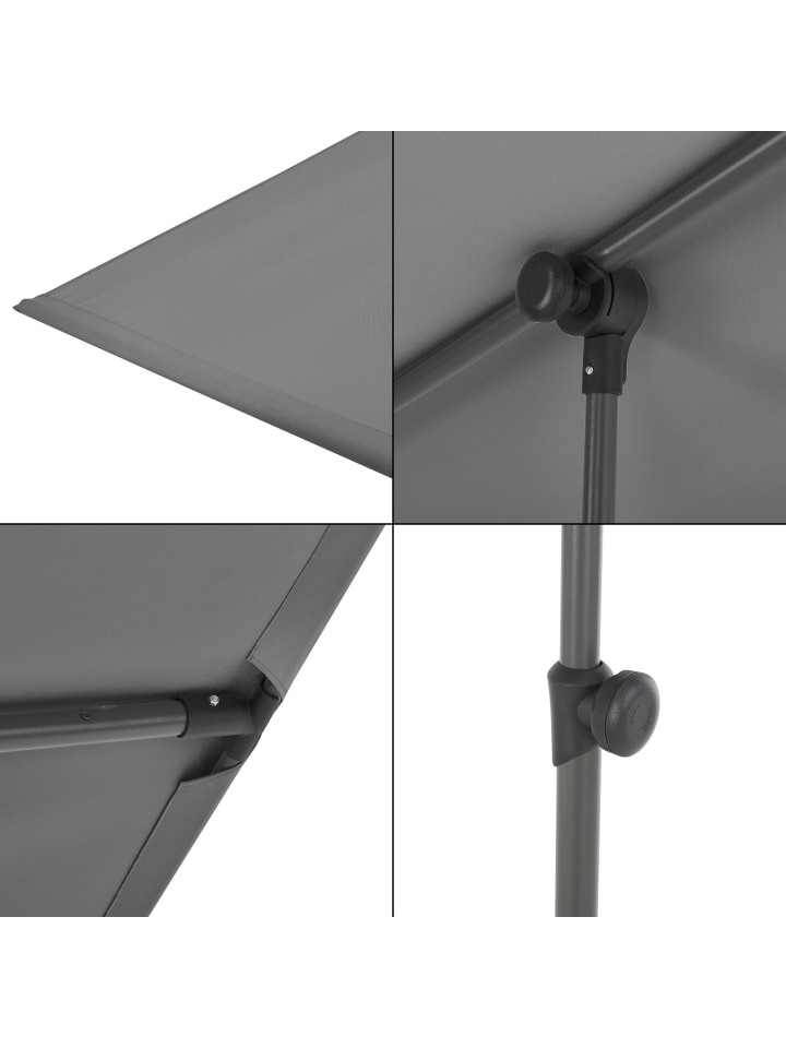 pro.tec Balkonblende Carsoli in Grau (L)180cm (B)130cm (H)200cm günstig kaufen onesize
