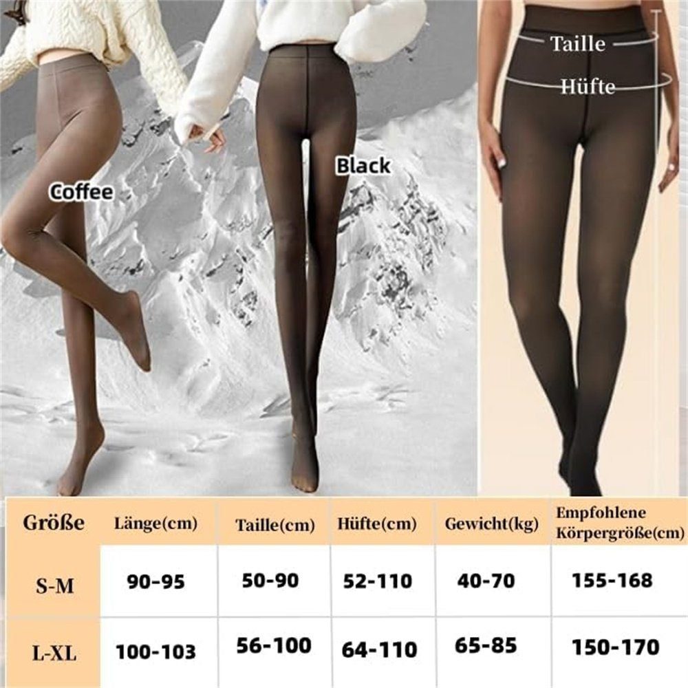 AROMUJOY Feinstrumpfleggings Thermo-Strumpfhose für Damen Winter-Leggings für Damen, Plüschstrümpfe
