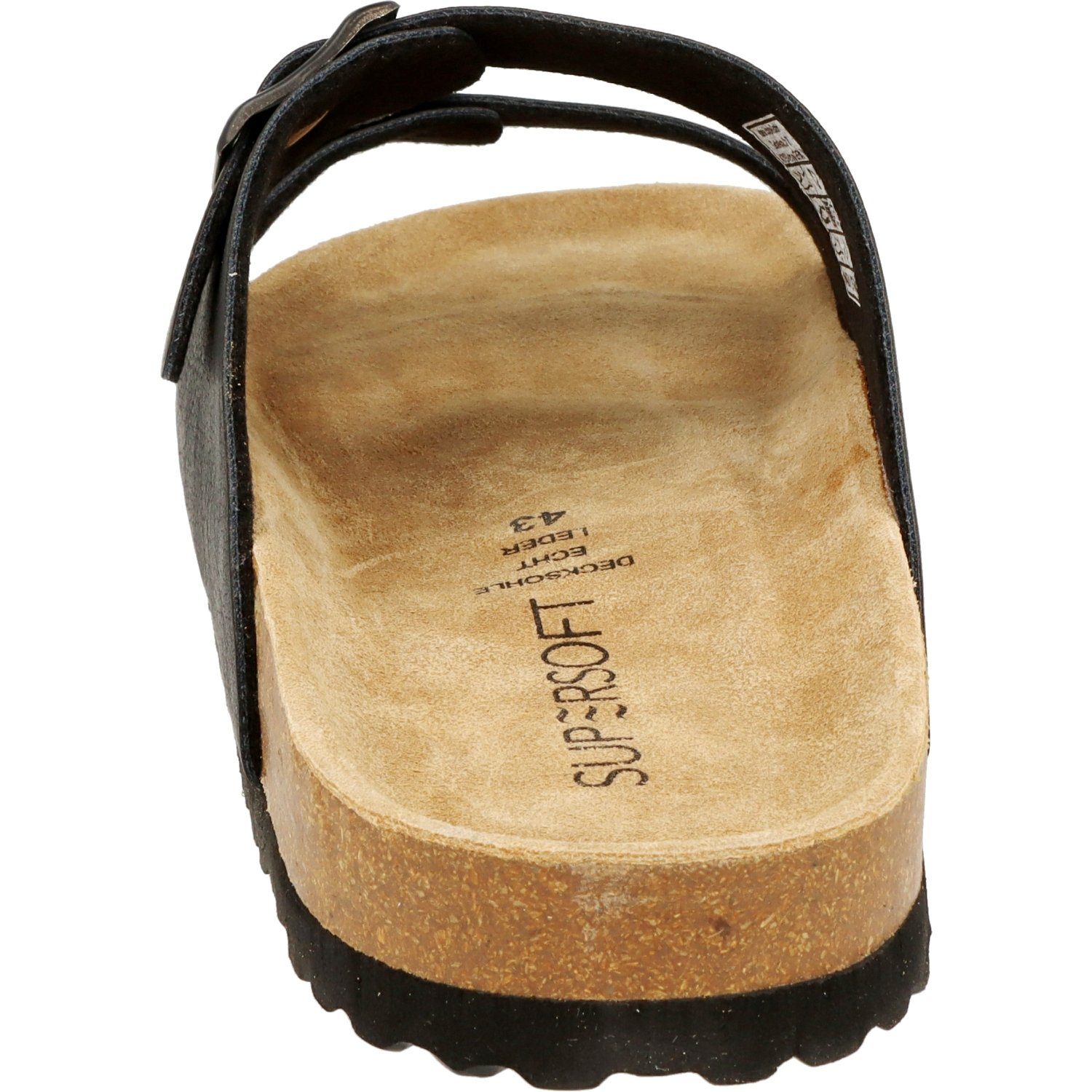 SUPERSOFT Herren 174-108 Komfort Sandalen Lederfußbett Pantolette