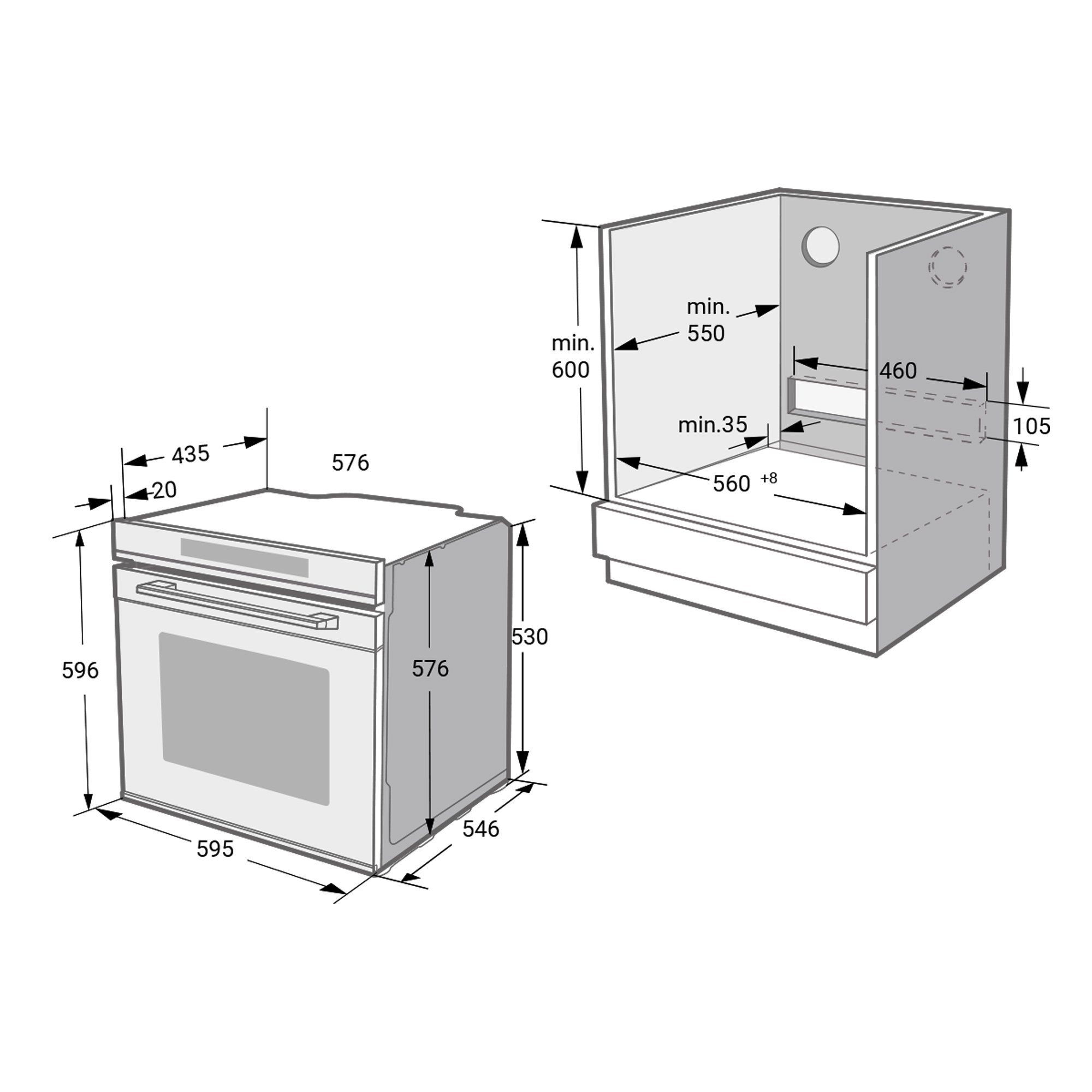 KKT KOLBE Backofen-Set KKT KOLBE Backofen und Induktionskochfeld SET8017IND59B, mit 2-fach Teleskopauszug, 60cm Einbau-Backofen EB8017ED + 59cm Induktionskochfeld IND5900B