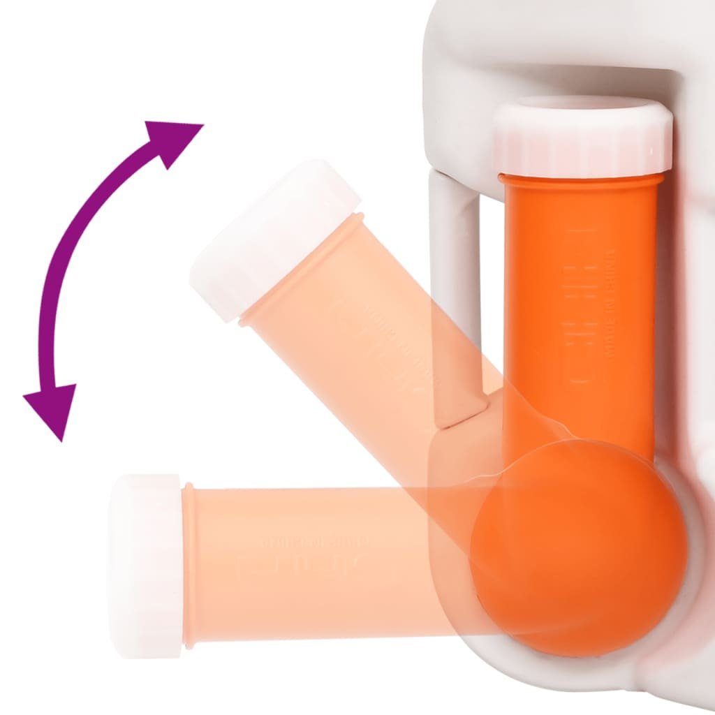 vidaXL Campingtoilette Camping-Einbautoilette Weiß 24 17 L HDPE PP