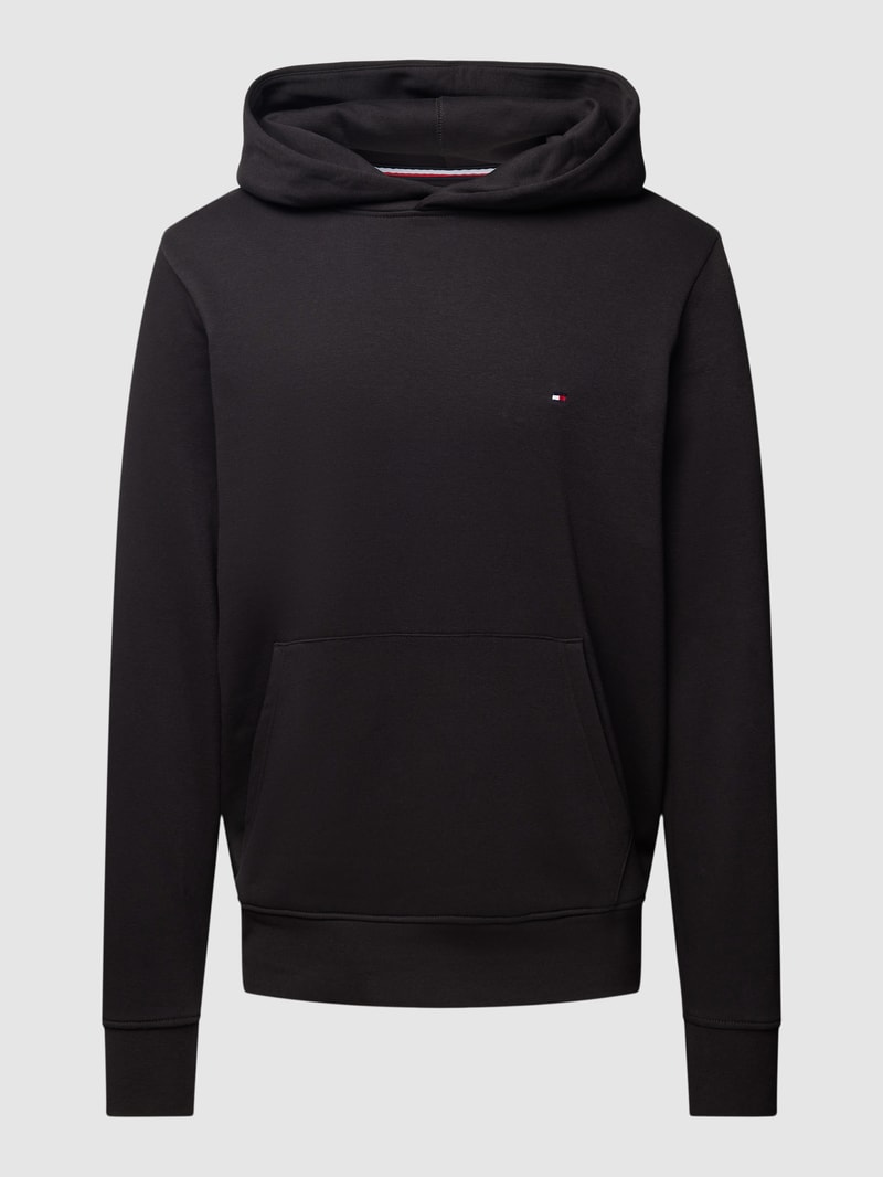 Hoodie mit Logo-Stitching Modell 'FLAG' in schwarz