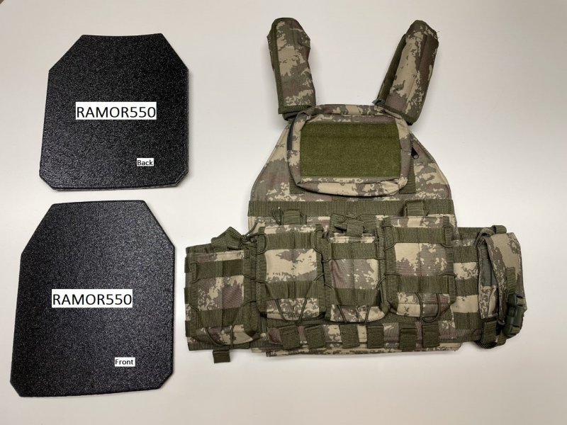 BSSD Defence BSSD Defence Komplettset Plattenträger 2x Stahlplatten RAMOR550 5,9mm