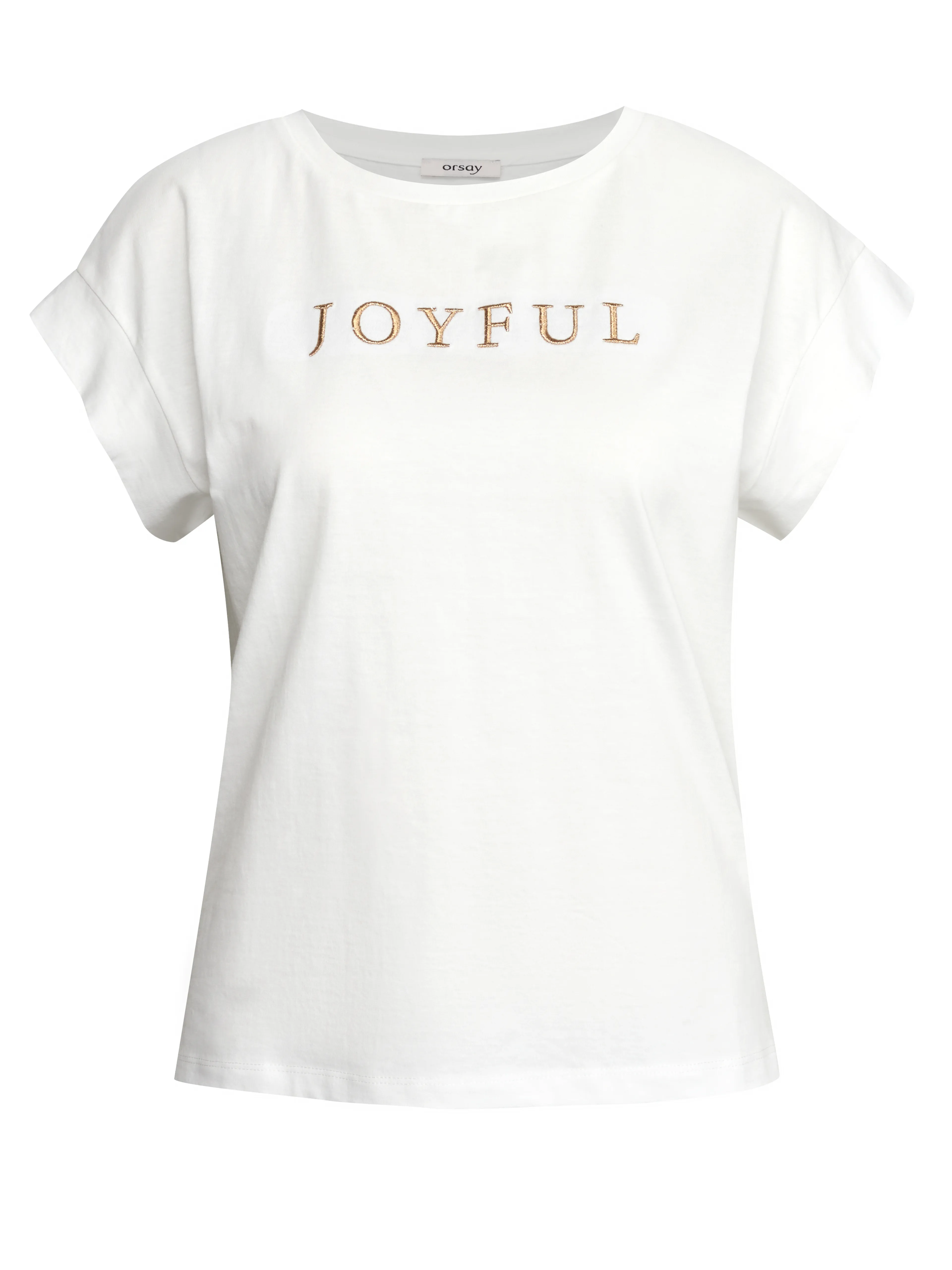 Weißes Damen-T-Shirt mit kurzen Ärmeln ORSAY
