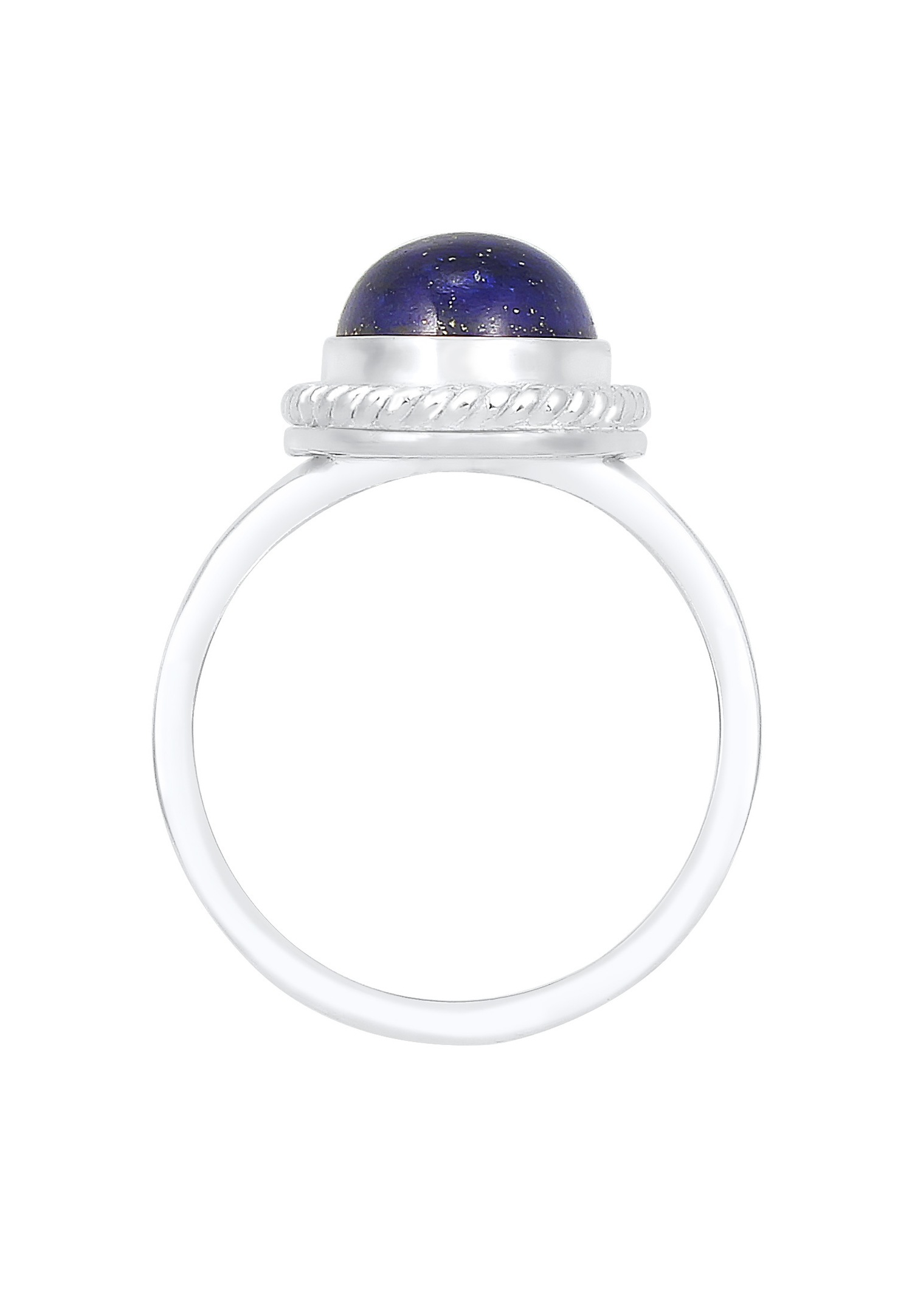 Pierścionek koktajlowy Elli PREMIUM Glamorous Noble Lapis Lazuli dla kobiet, ze srebra pozłacanego (925/1000)