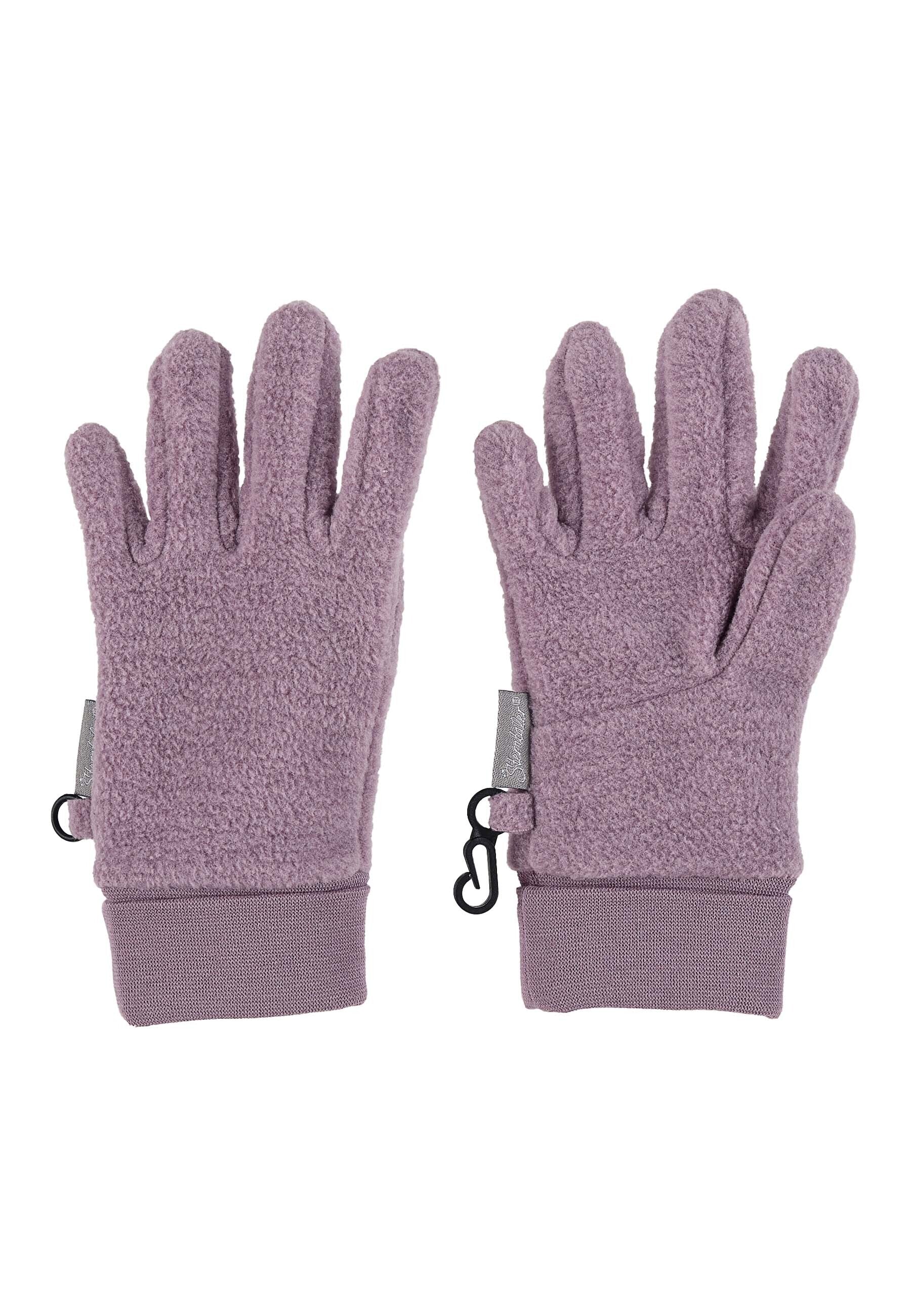 Fingerhandschuh aus Microfleece melange (recycelt)