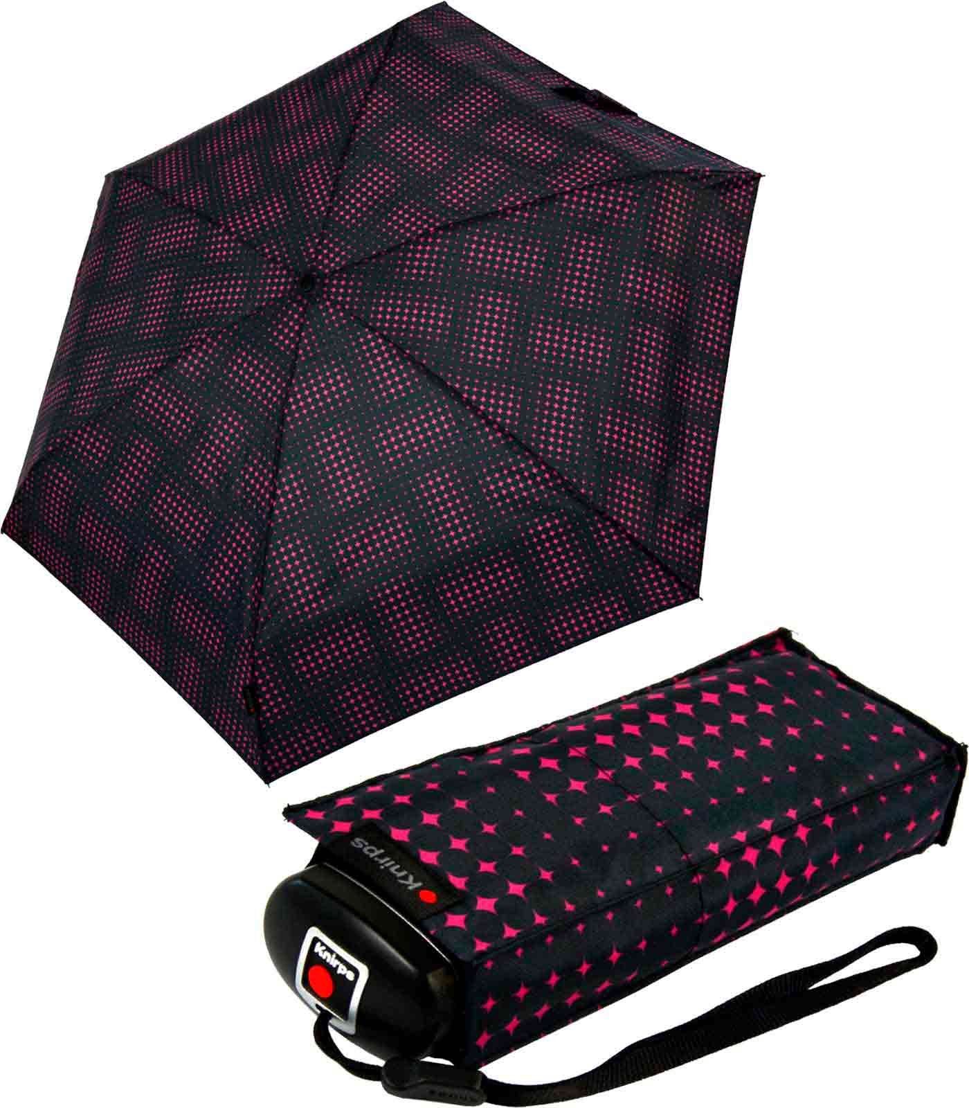 Knirps® Taschenregenschirm Mini-Schirm Travel klein leicht kompakt - stars, der zuverlässige Begleiter, der in jede Tasche passt