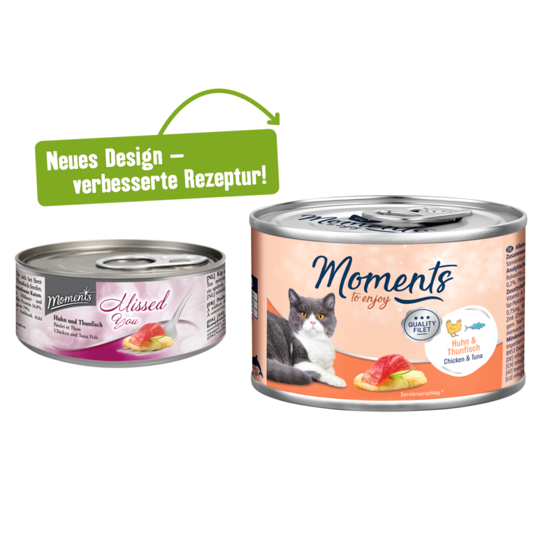 MOMENTS Nassfutter MOMENTS Adult Huhn & Thunfisch 6x140 g