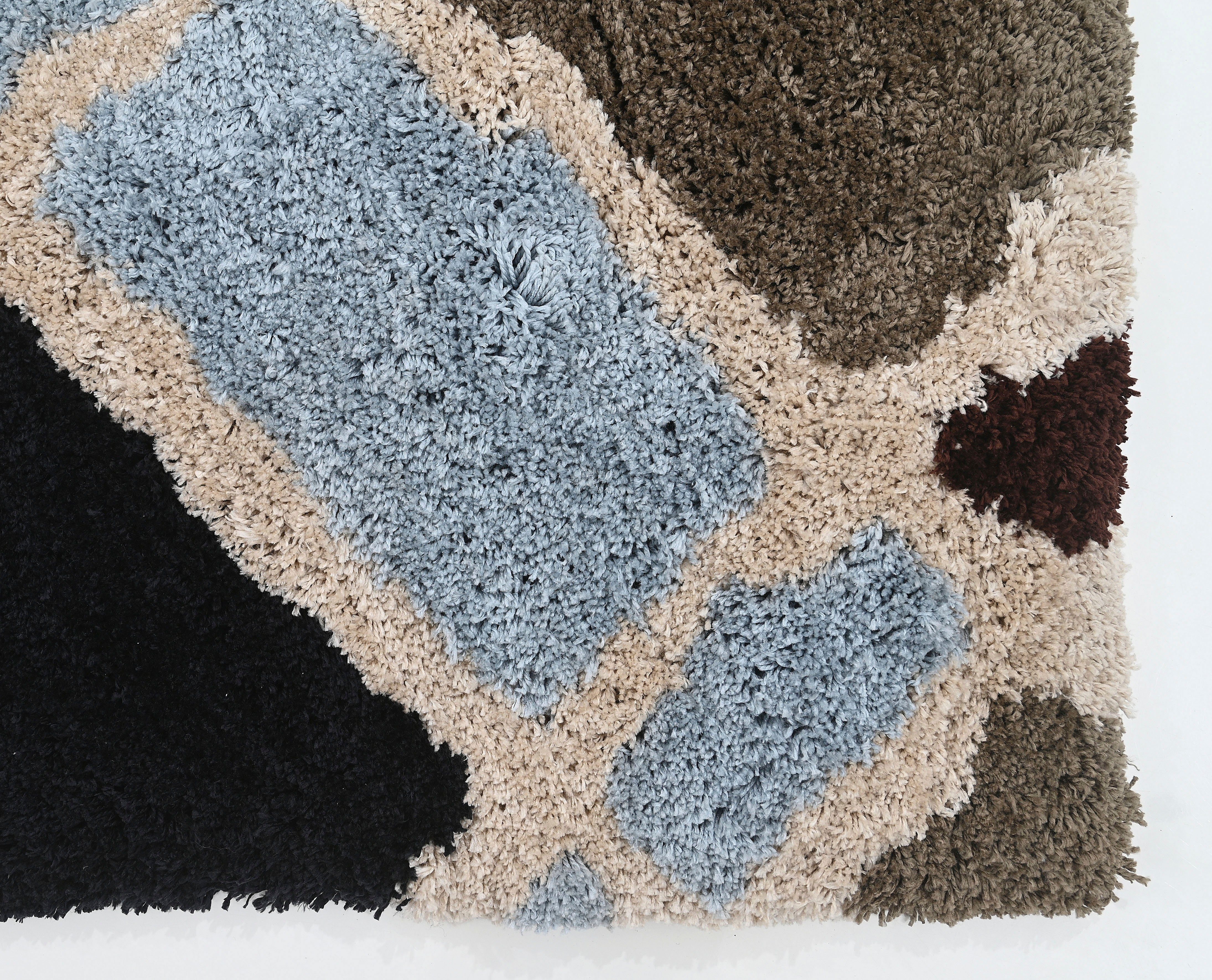 Hochflor-Teppich Tumkur, Guido Maria Kretschmer Home&Living, rechteckig, Höhe: 38 mm, weiche Haptik, Rauten