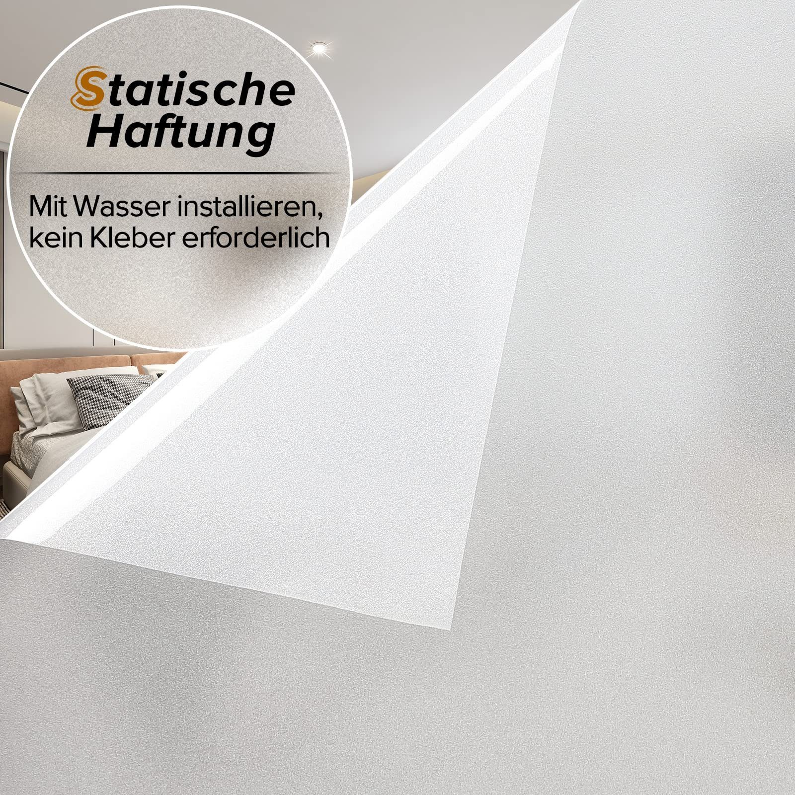 Fensterfolie Fensterfolie Sichtschutzfolie Selbstklebend Für Zuhause Büro 60*100CM, ZmdecQna